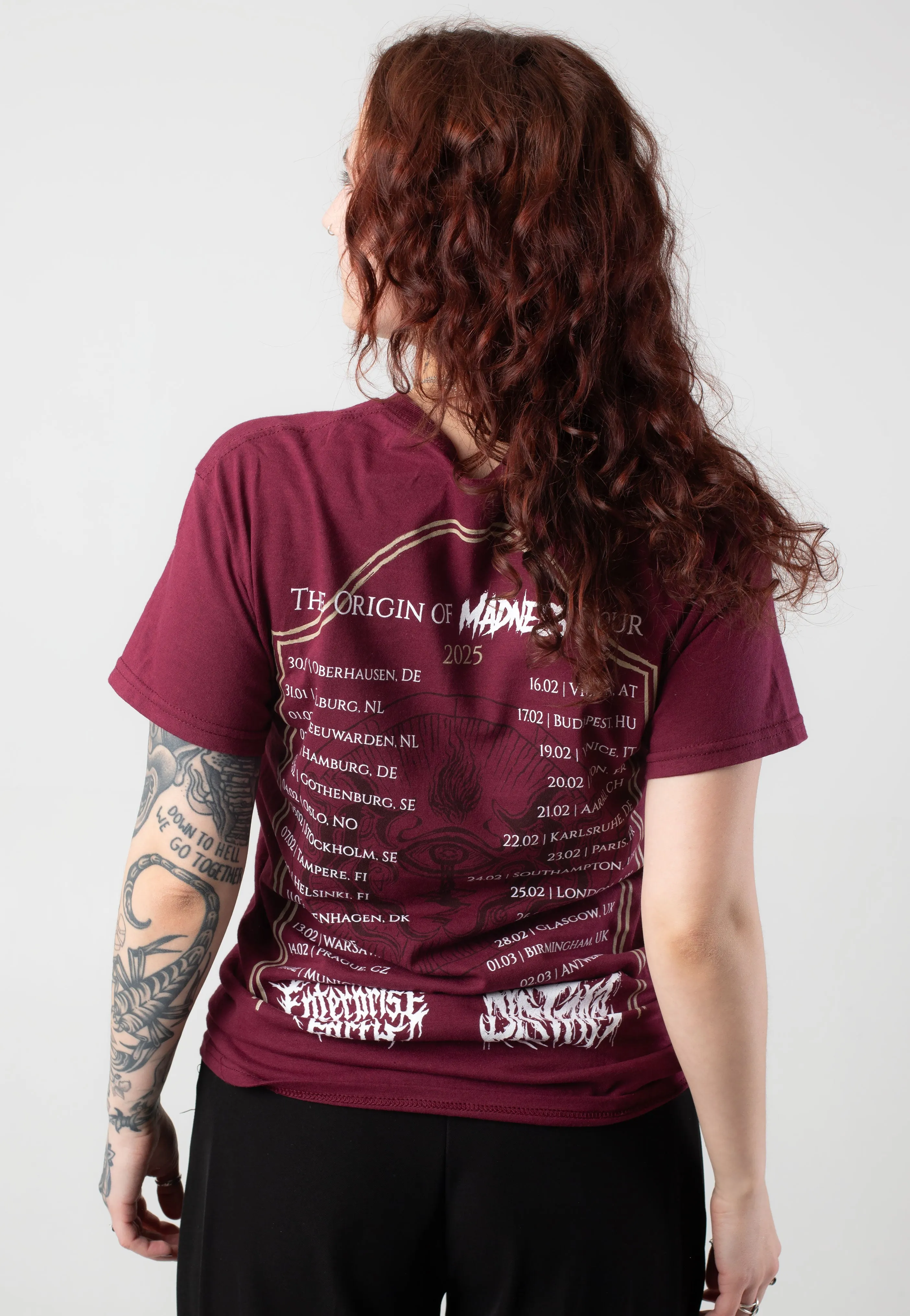 Enterprise Earth - The Origin Of Madness Tour 2025 Maroon - T-Shirt