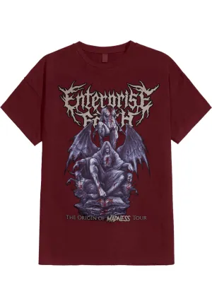 Enterprise Earth - The Origin Of Madness Tour 2025 Maroon - T-Shirt