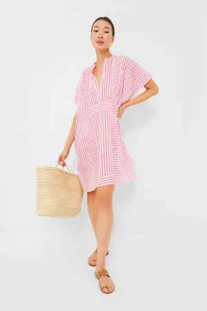 Exclusive Pink Stripe Emerson Short Caftan