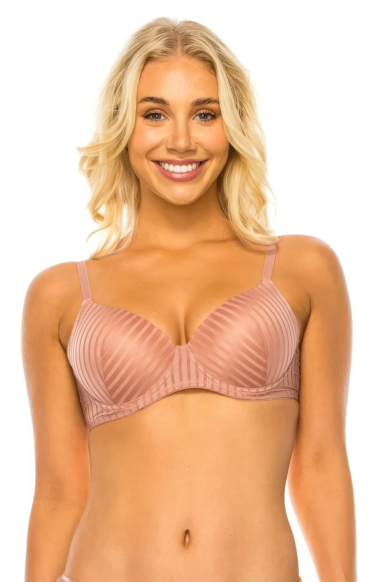 FASHNZFAB Women's Stripe Lace Bra
