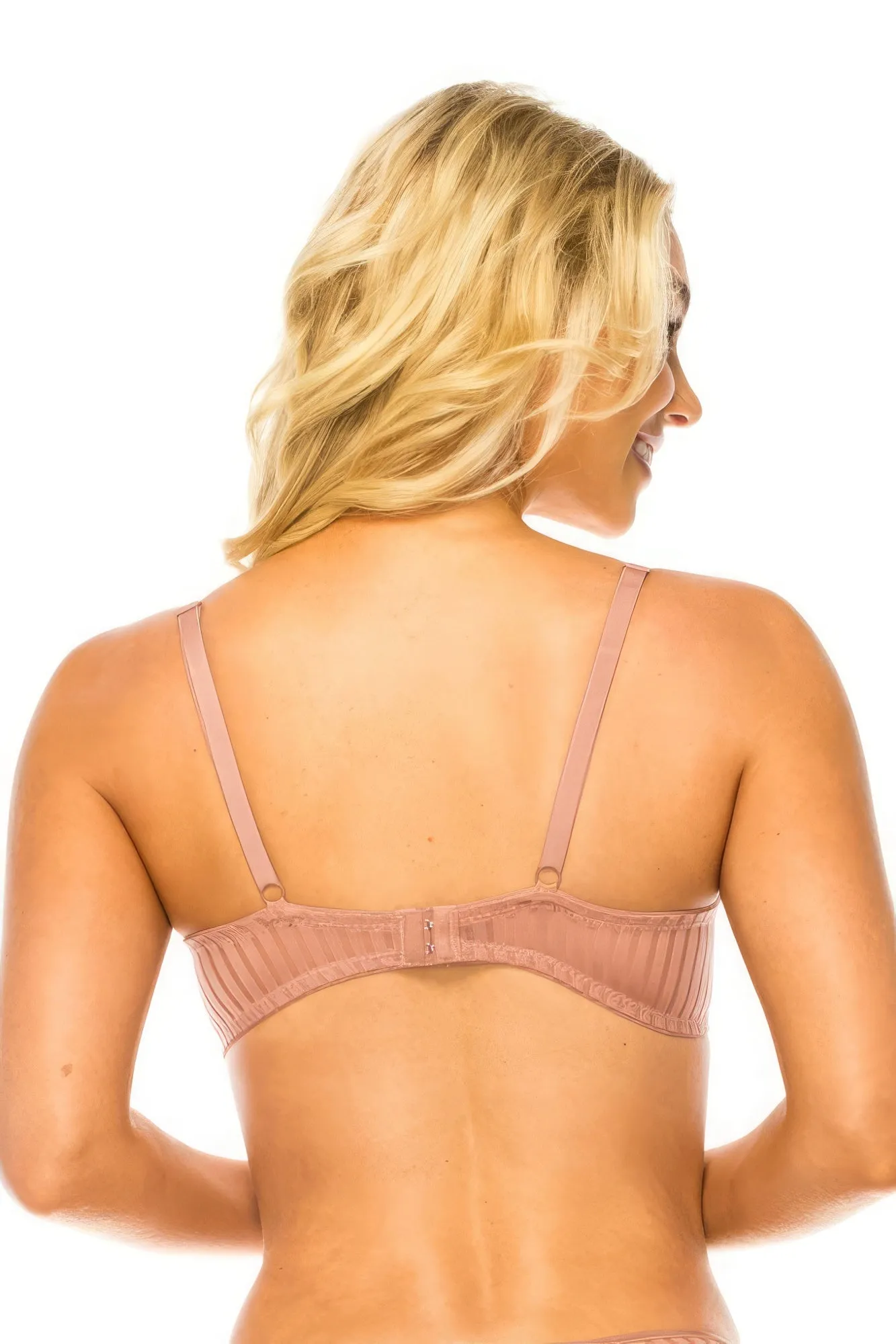 FASHNZFAB Women's Stripe Lace Bra