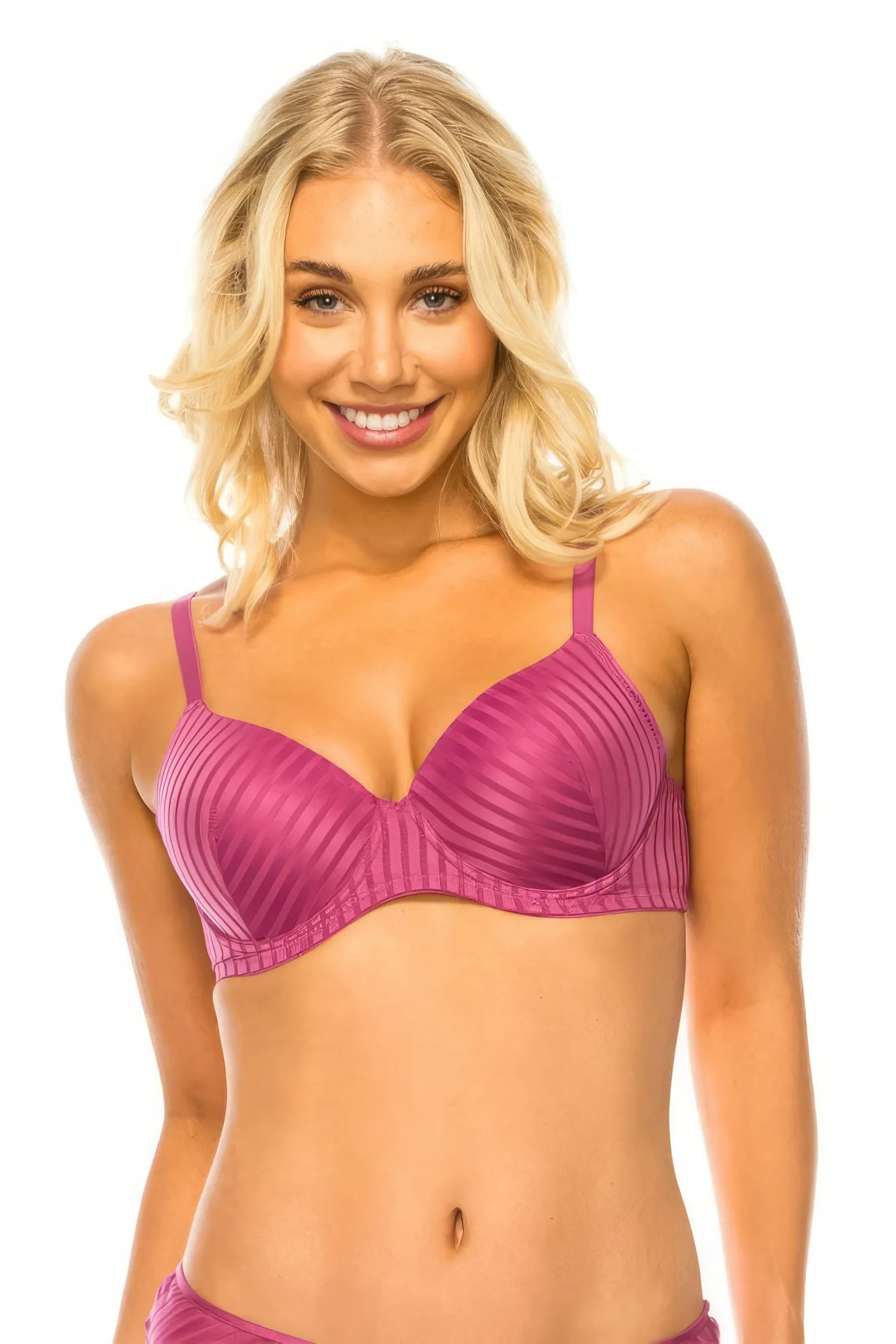FASHNZFAB Women's Stripe Lace Bra