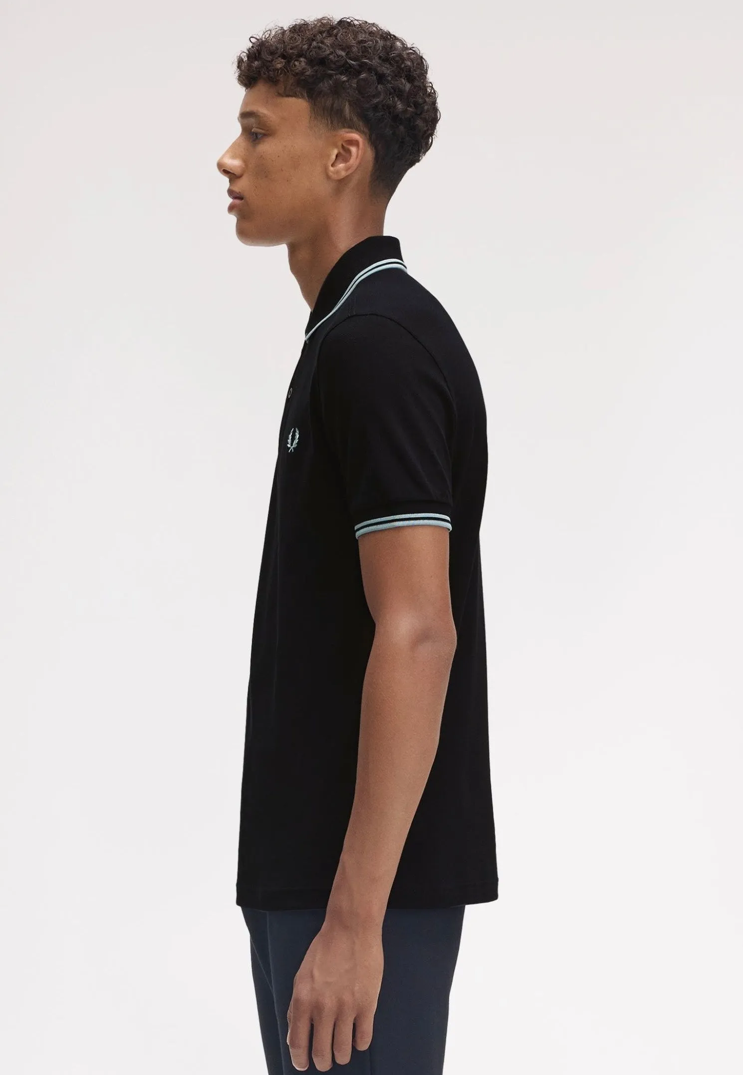 Fred Perry - Twin Tipped Black/Silverblue - Polo