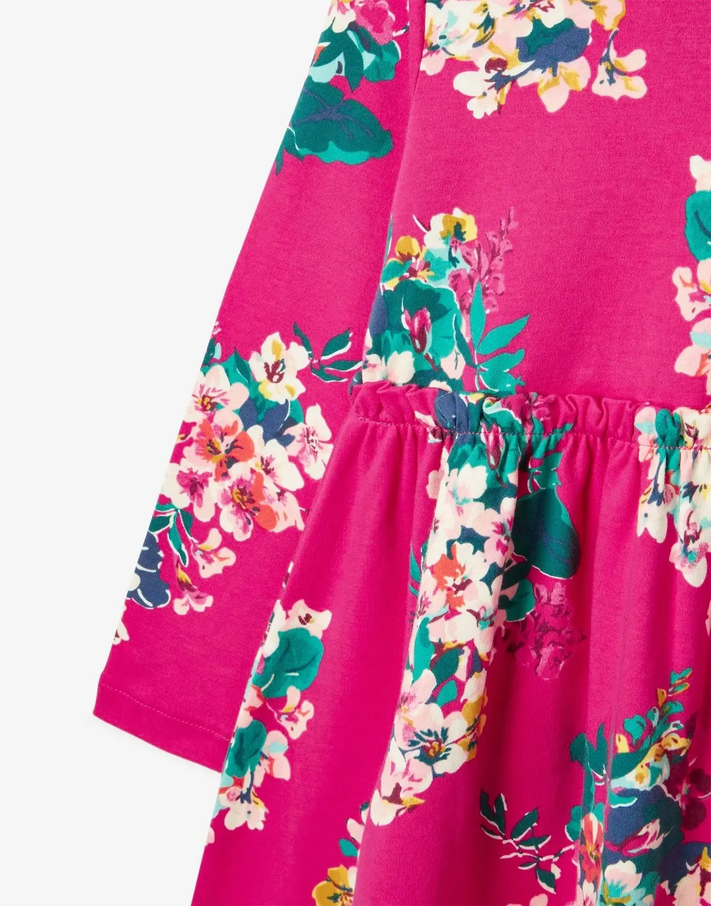 Girls' Hampton Long Sleeve Paperbag Waist Jersey Dress | Joules