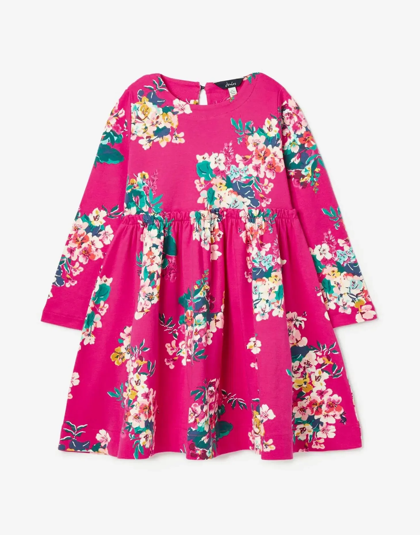 Girls' Hampton Long Sleeve Paperbag Waist Jersey Dress | Joules