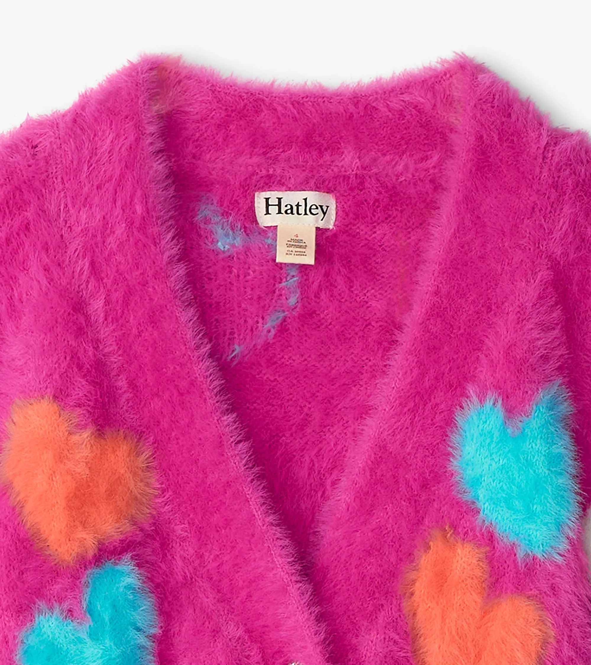 Girls Jumbo Hearts Cardigan -Hatley