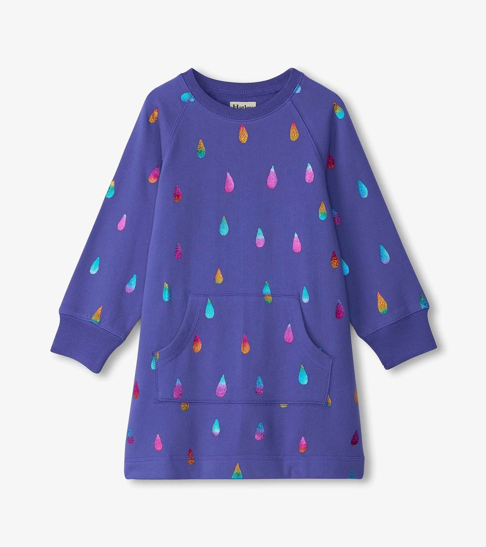 Girls Rainbow Raindrops Sweater Dress -Hatley