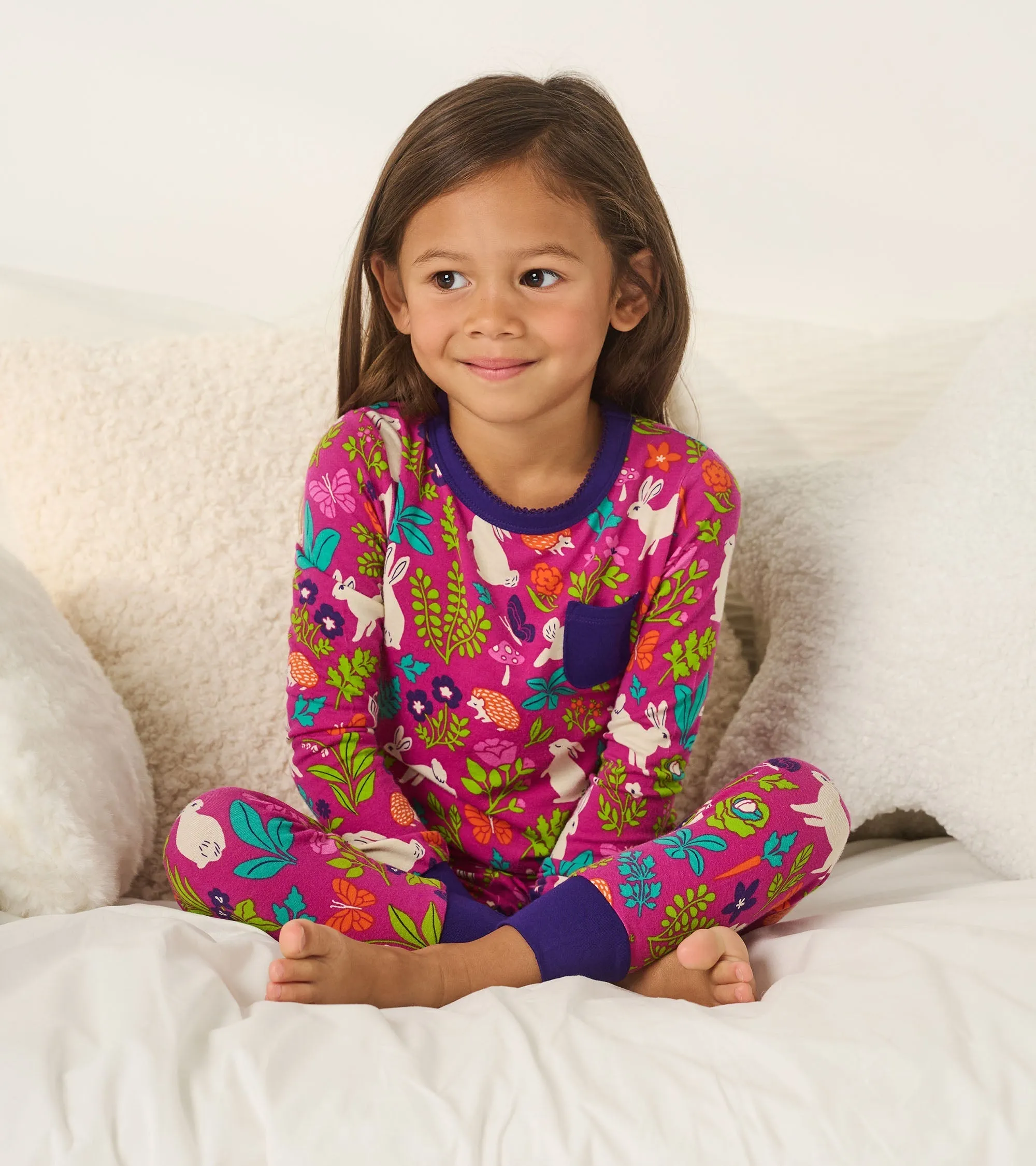Girls Wild Bunnies Bamboo Pajama Set -Hatley
