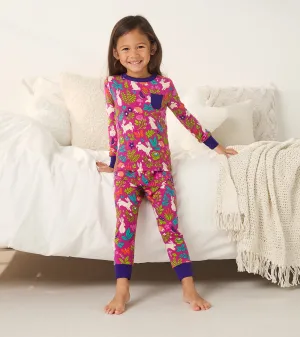 Girls Wild Bunnies Bamboo Pajama Set -Hatley
