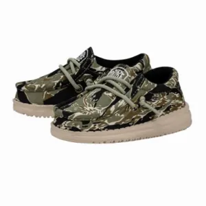Hey Dude Wally Toddler Ripstop Tiger Stripe Camoflauge