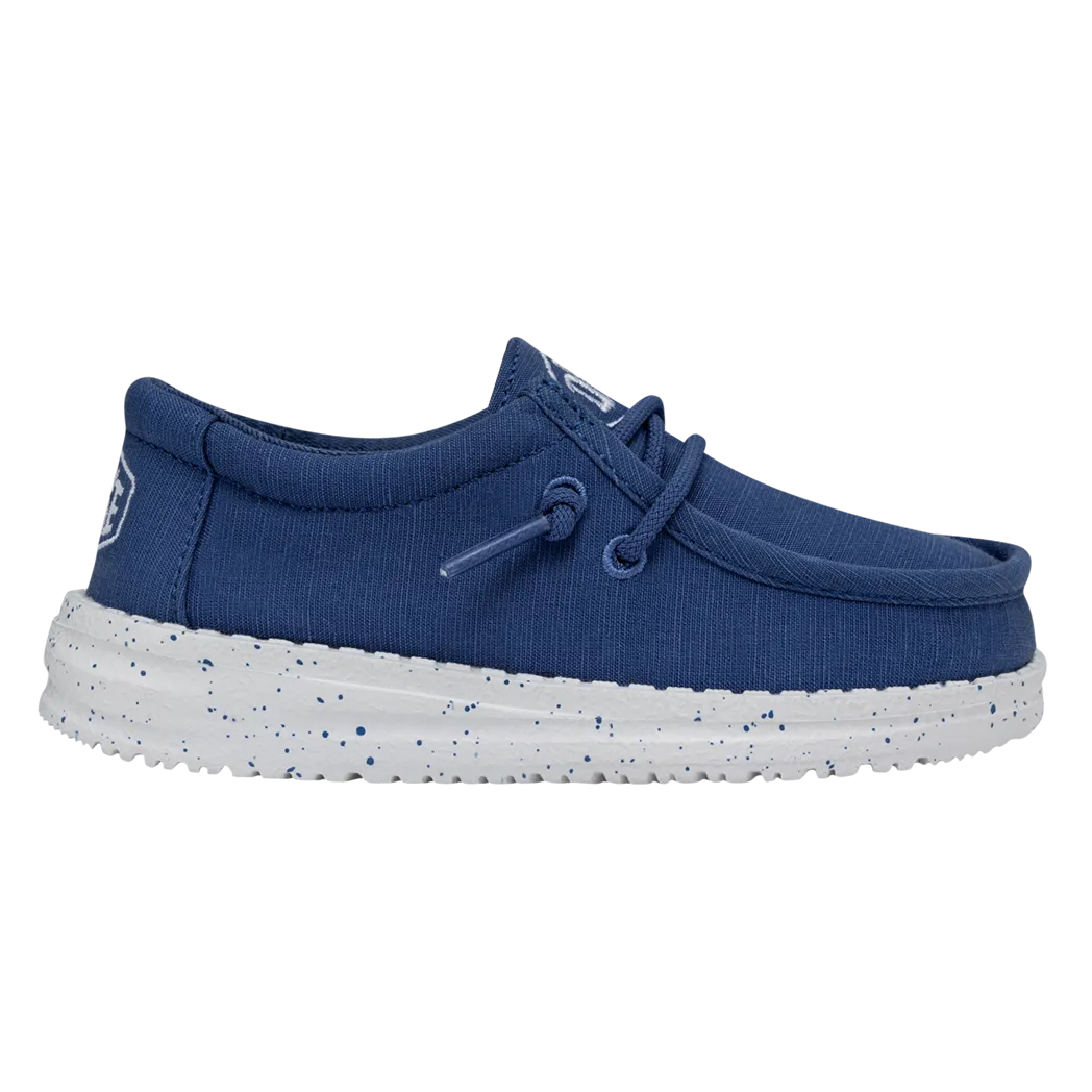 Hey Dude Wally Toddler Slub Canvas True Blue