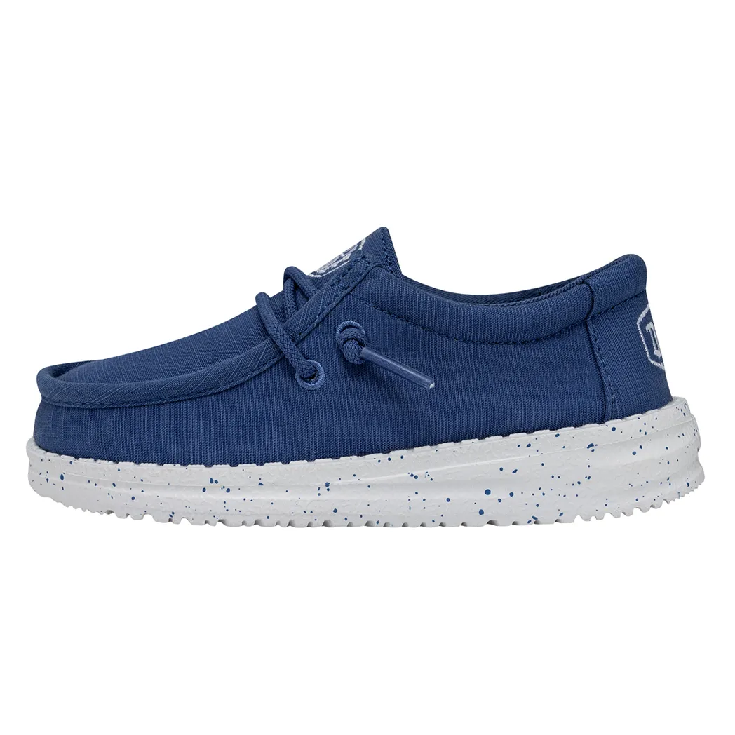 Hey Dude Wally Toddler Slub Canvas True Blue