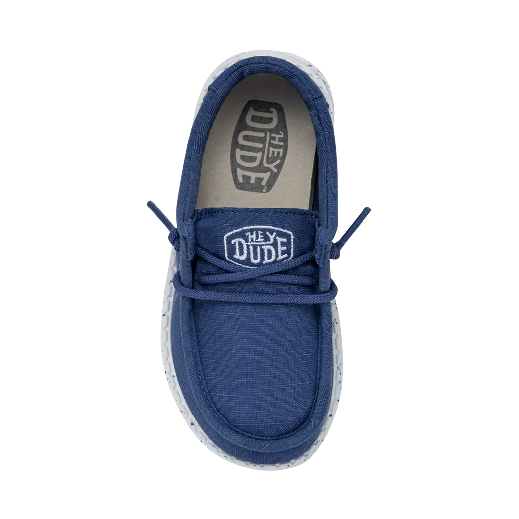 Hey Dude Wally Toddler Slub Canvas True Blue