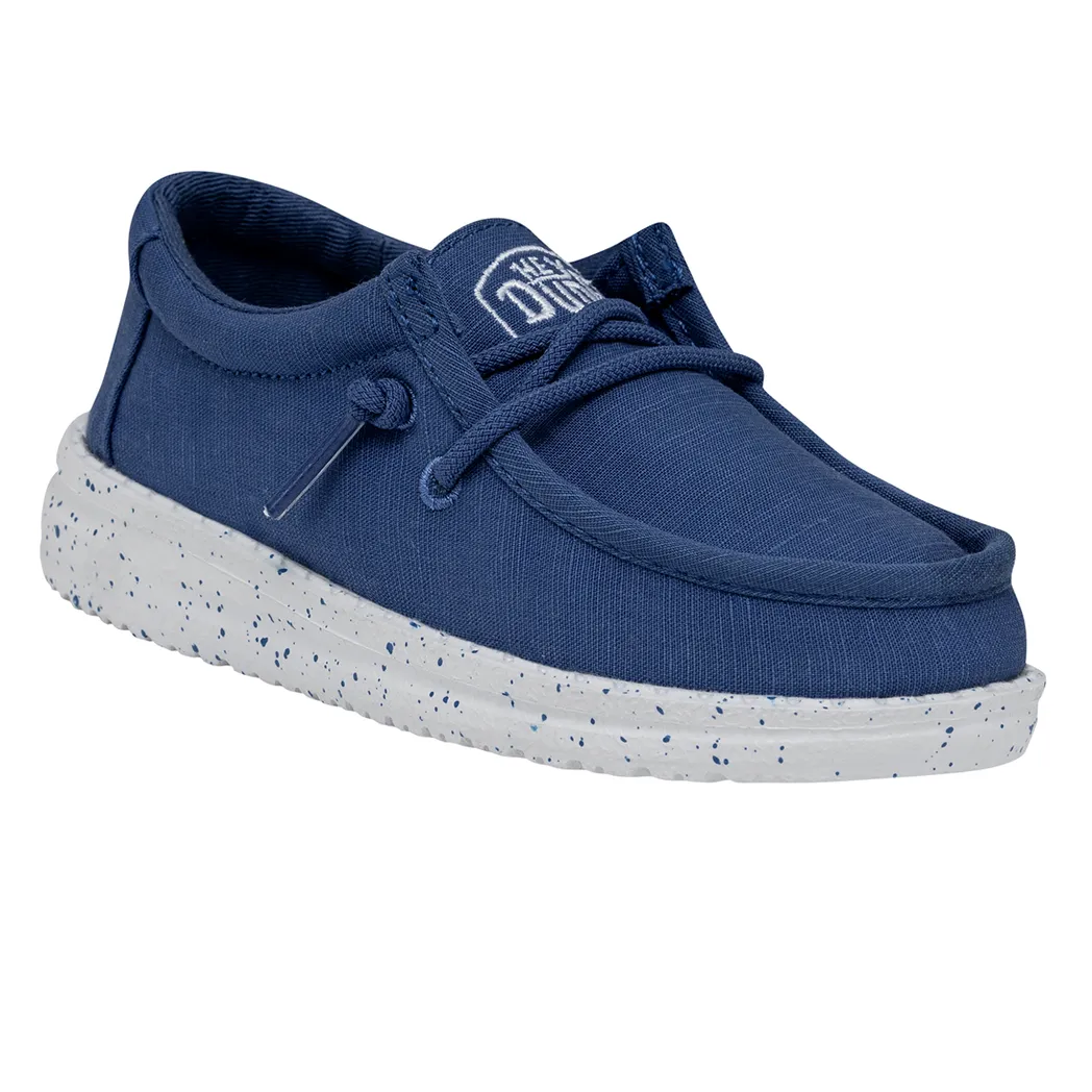 Hey Dude Wally Toddler Slub Canvas True Blue