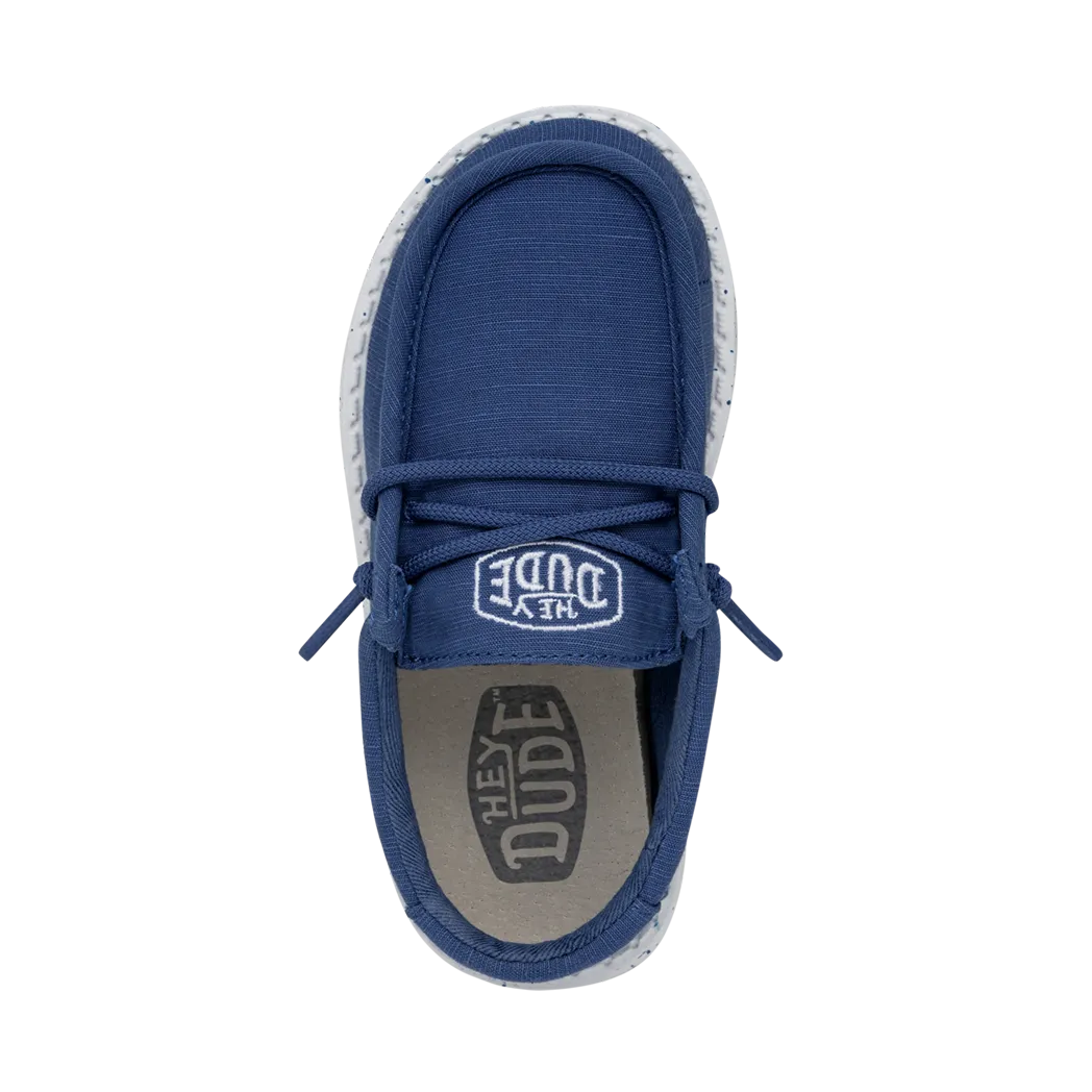 Hey Dude Wally Toddler Slub Canvas True Blue