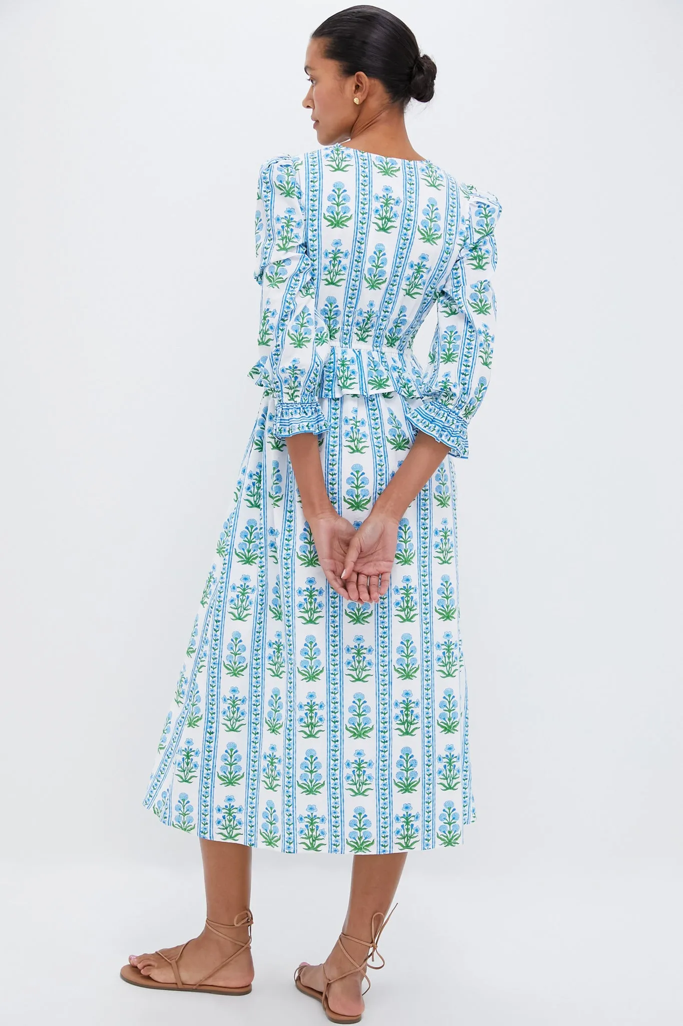 Indigo Border Melanie Dress