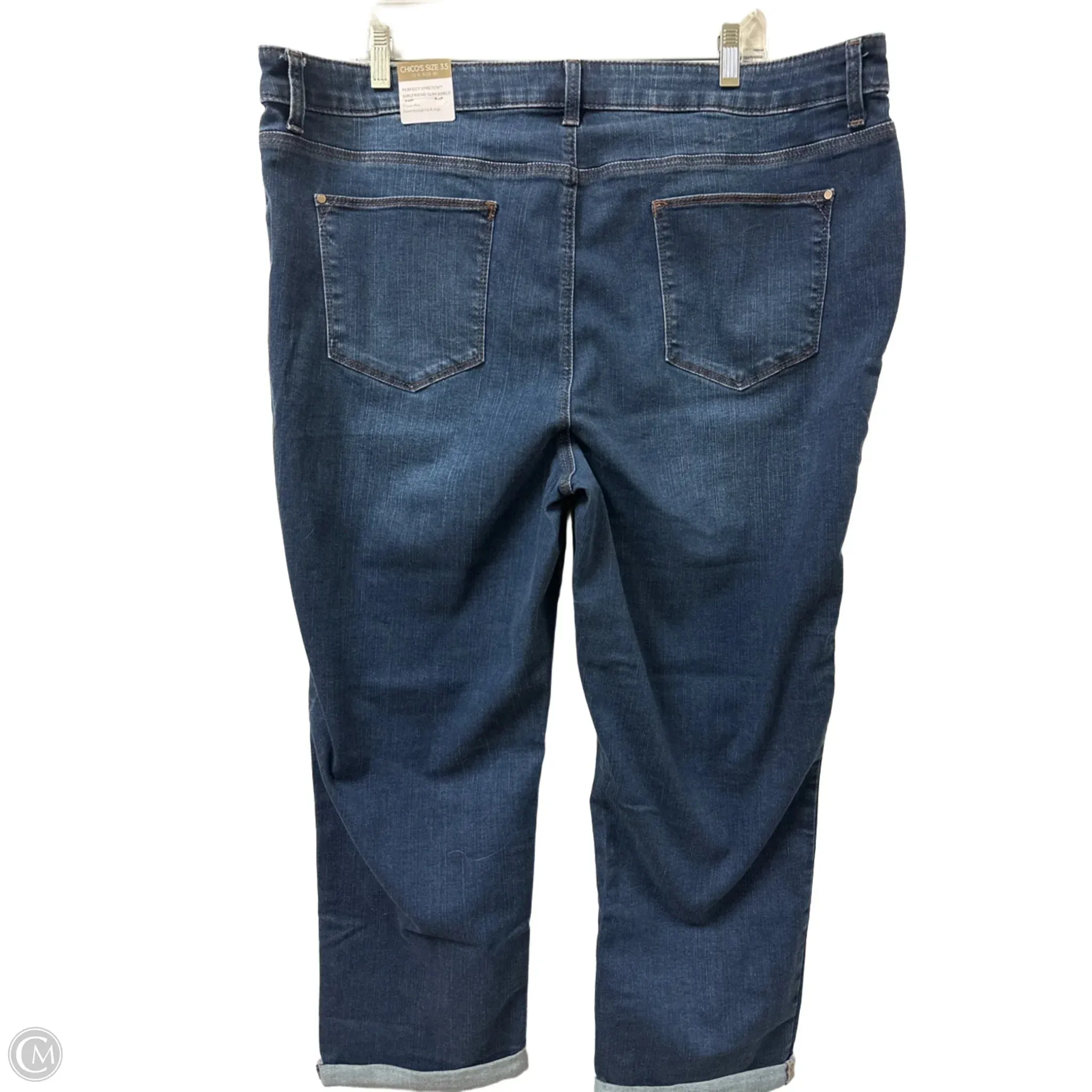 Jeans Boyfriend By Chicos In Blue Denim, Size: 18