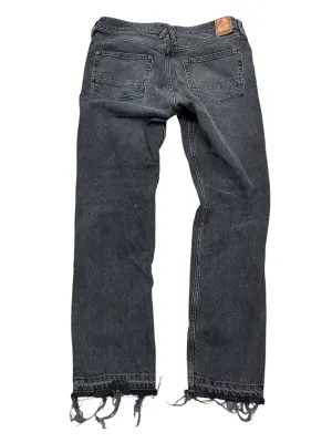Jeans Cropped By Free People In Black Denim, Size:8