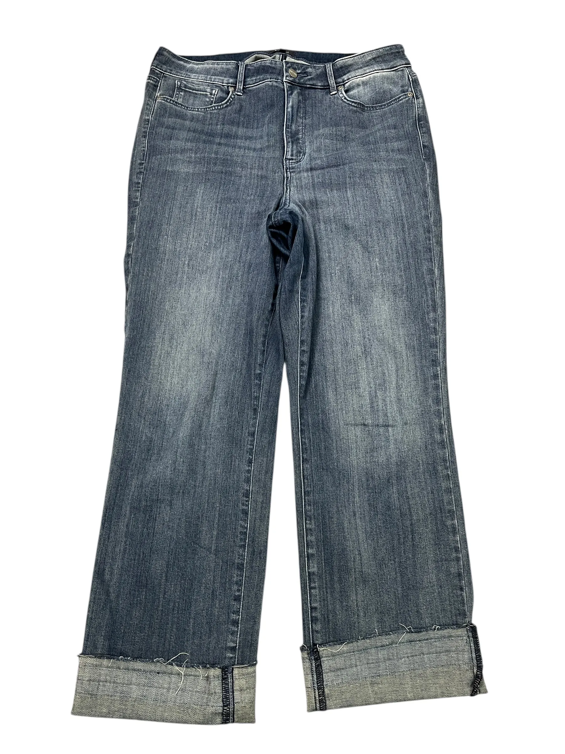 Jeans Cropped By Not Your Daughters Jeans In Blue Denim, Size:14