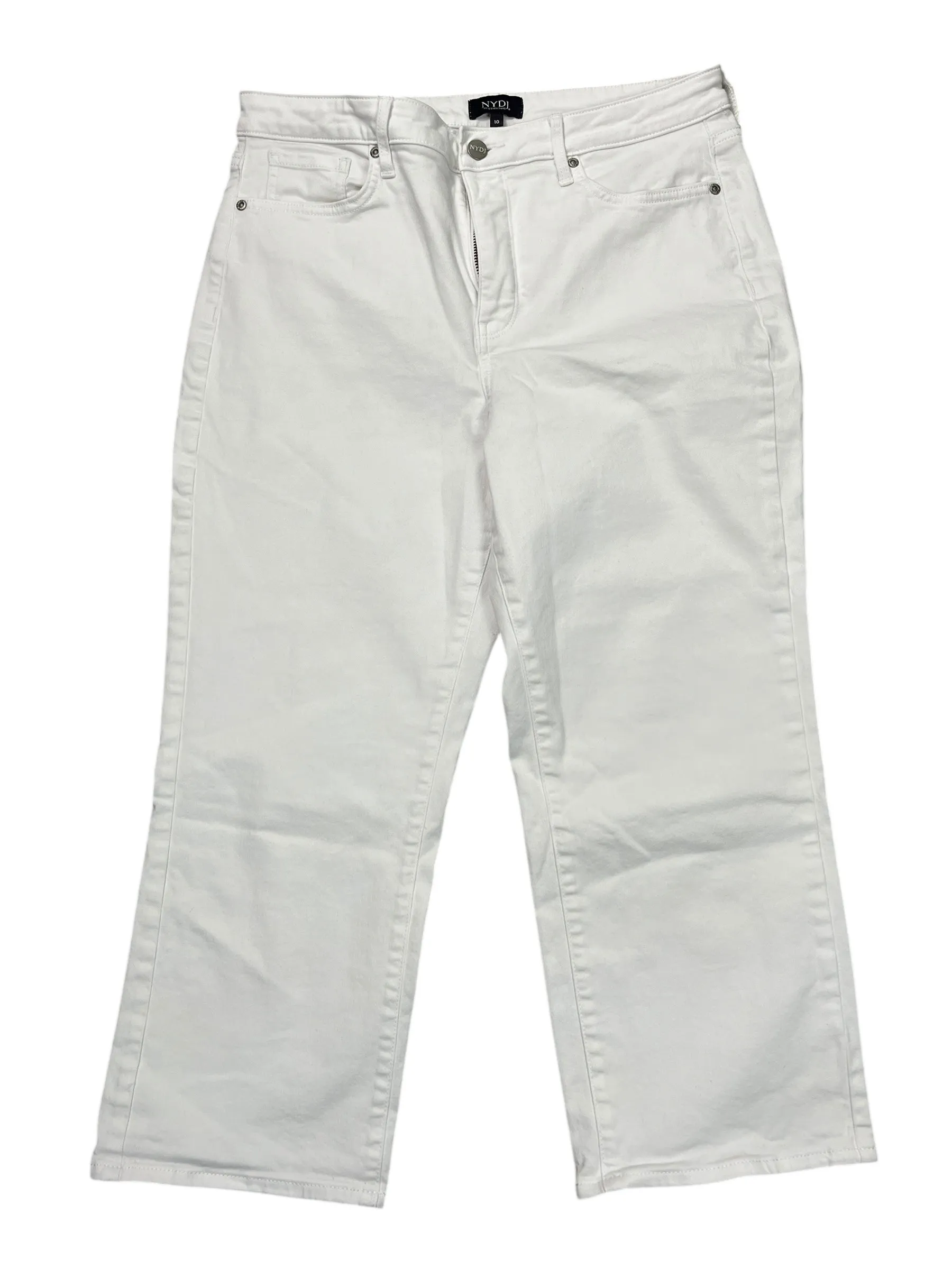 Jeans Cropped By Not Your Daughters Jeans In White Denim, Size:10