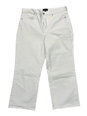 Jeans Cropped By Not Your Daughters Jeans In White Denim, Size:10