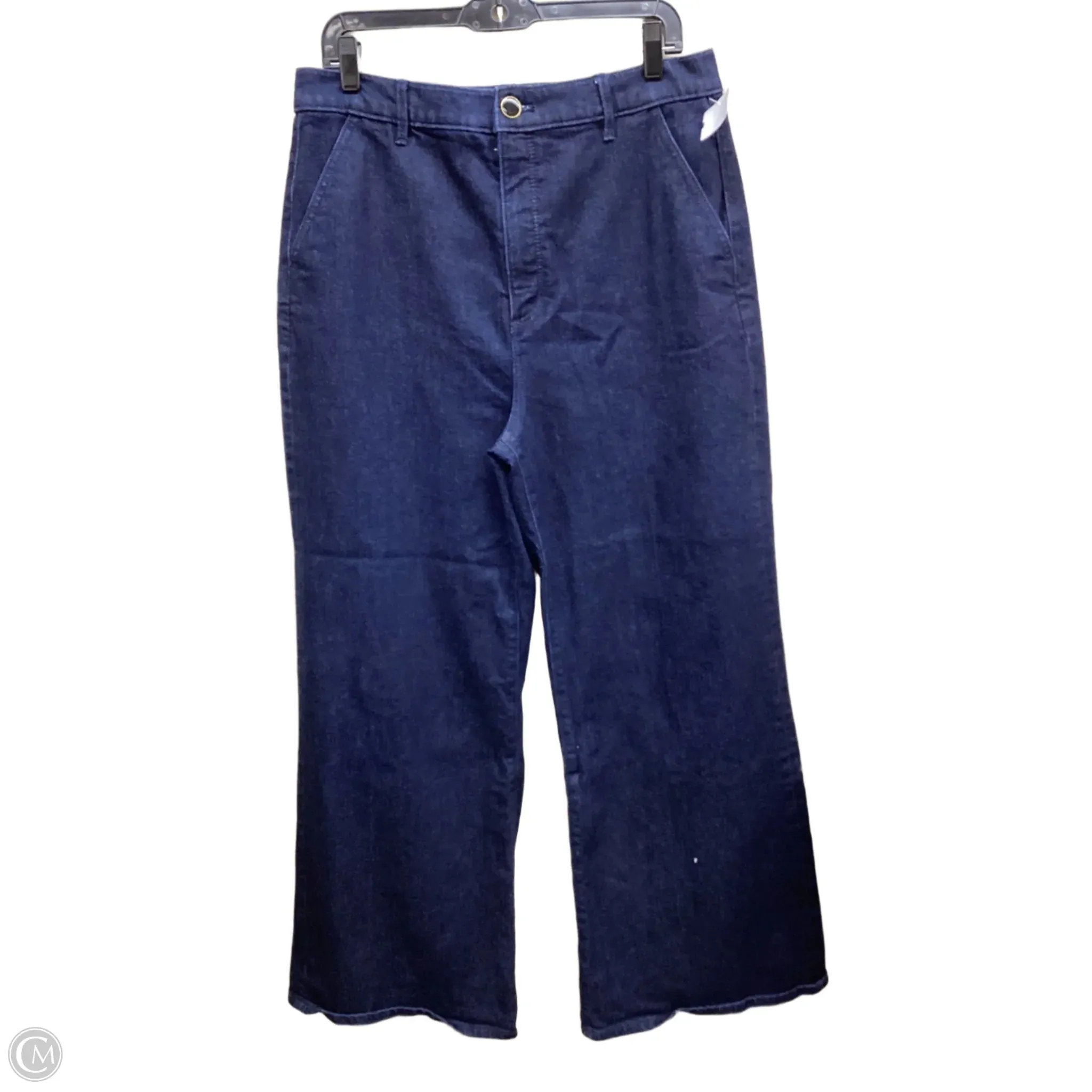 Jeans Flared By Ann Taylor In Blue Denim, Size: 14