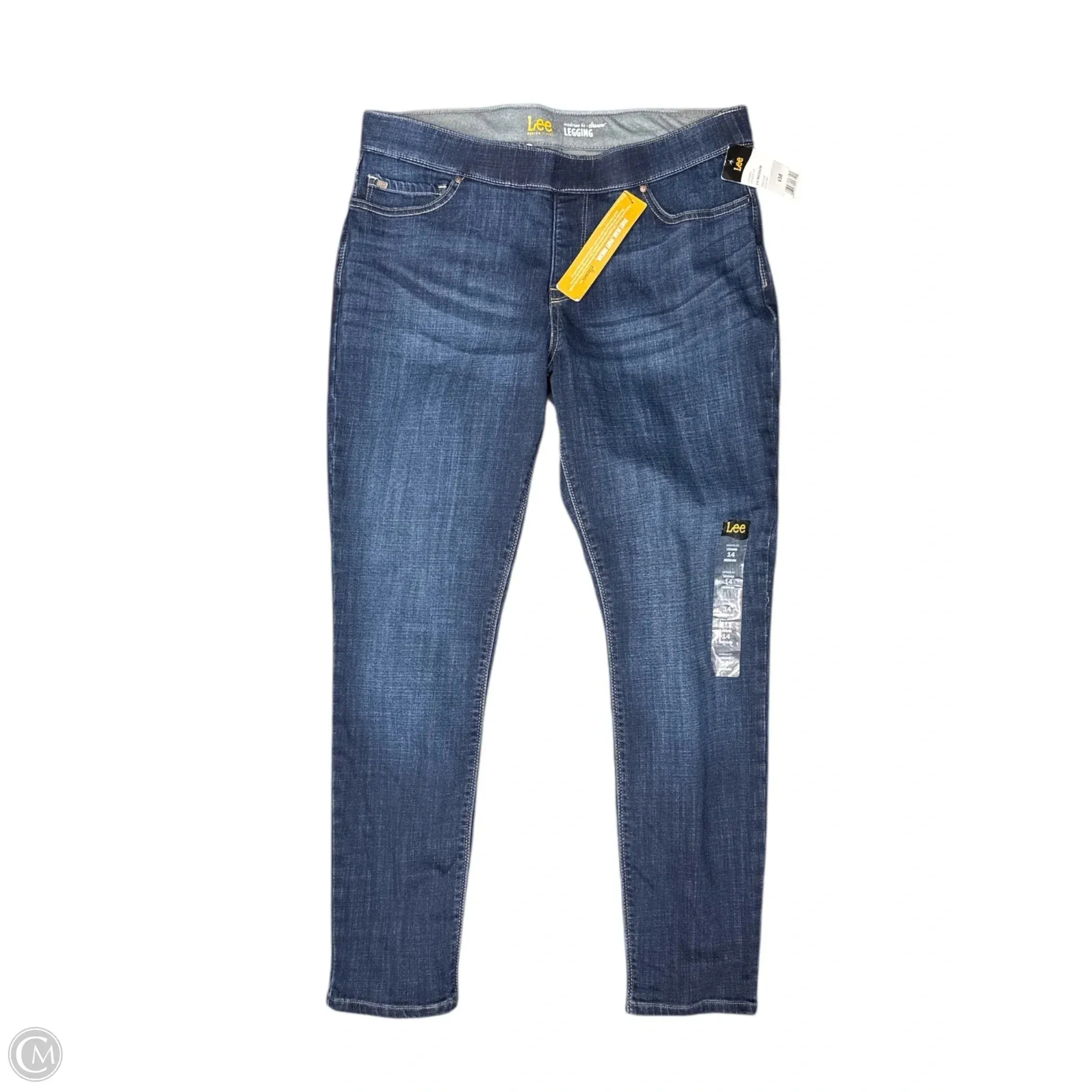 Jeans Jeggings By Lee In Blue Denim, Size: 14