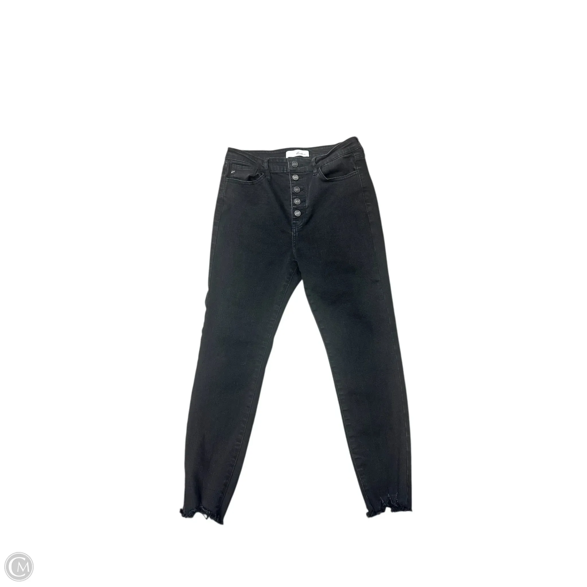 Jeans Skinny By Kancan In Black Denim, Size: 10