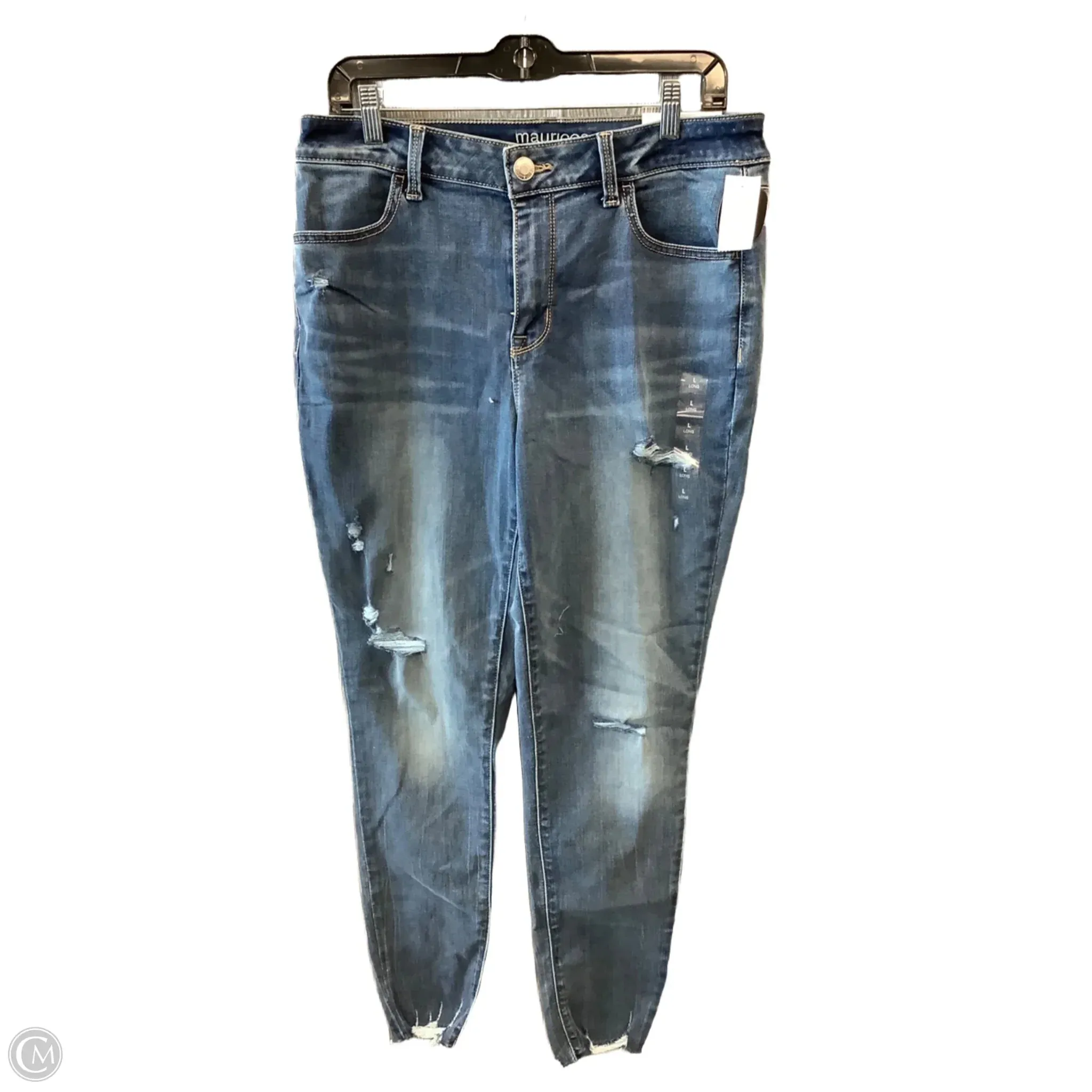 Jeans Skinny By Maurices In Blue Denim, Size: 12l