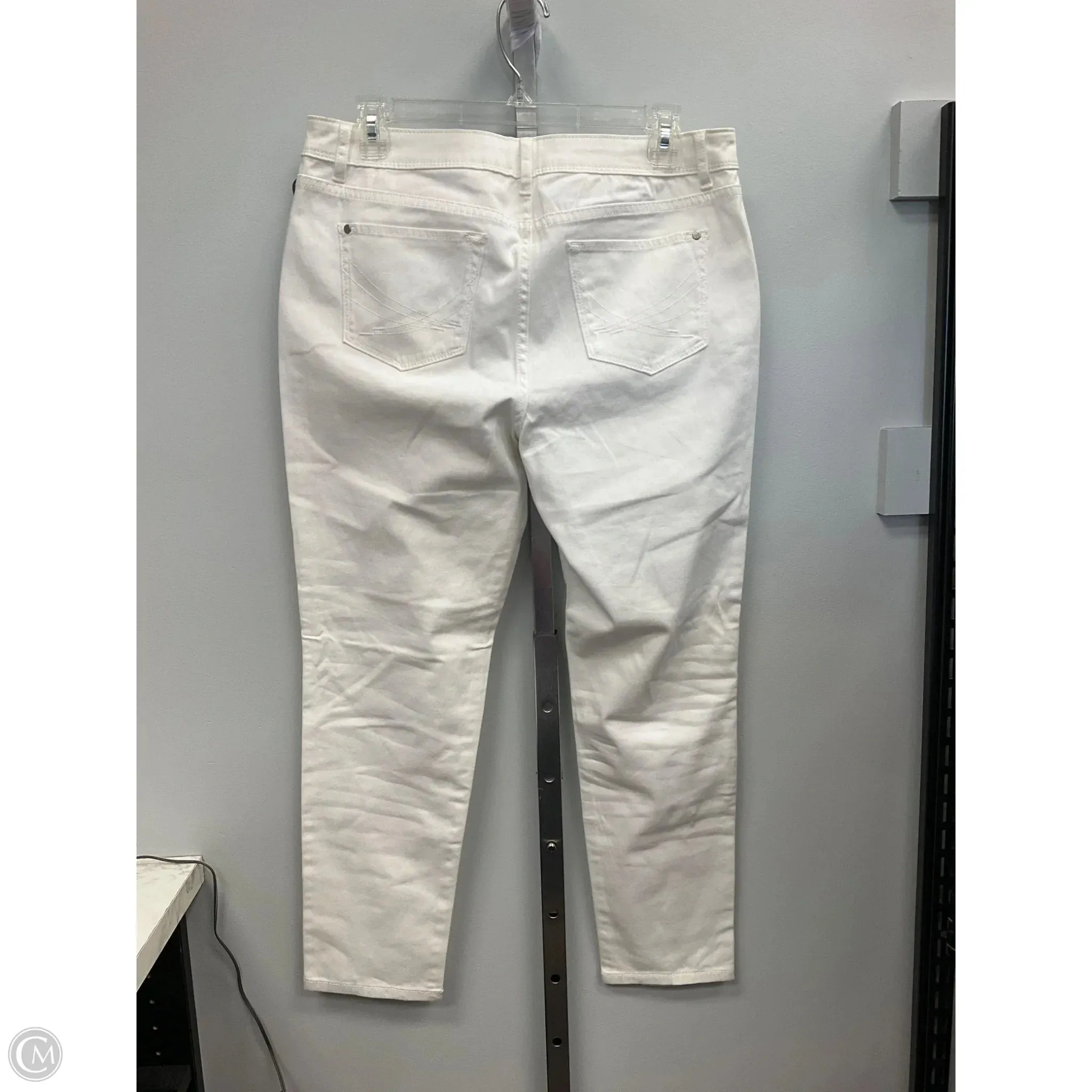 Jeans Skinny By Simply Vera In White, Size: 10