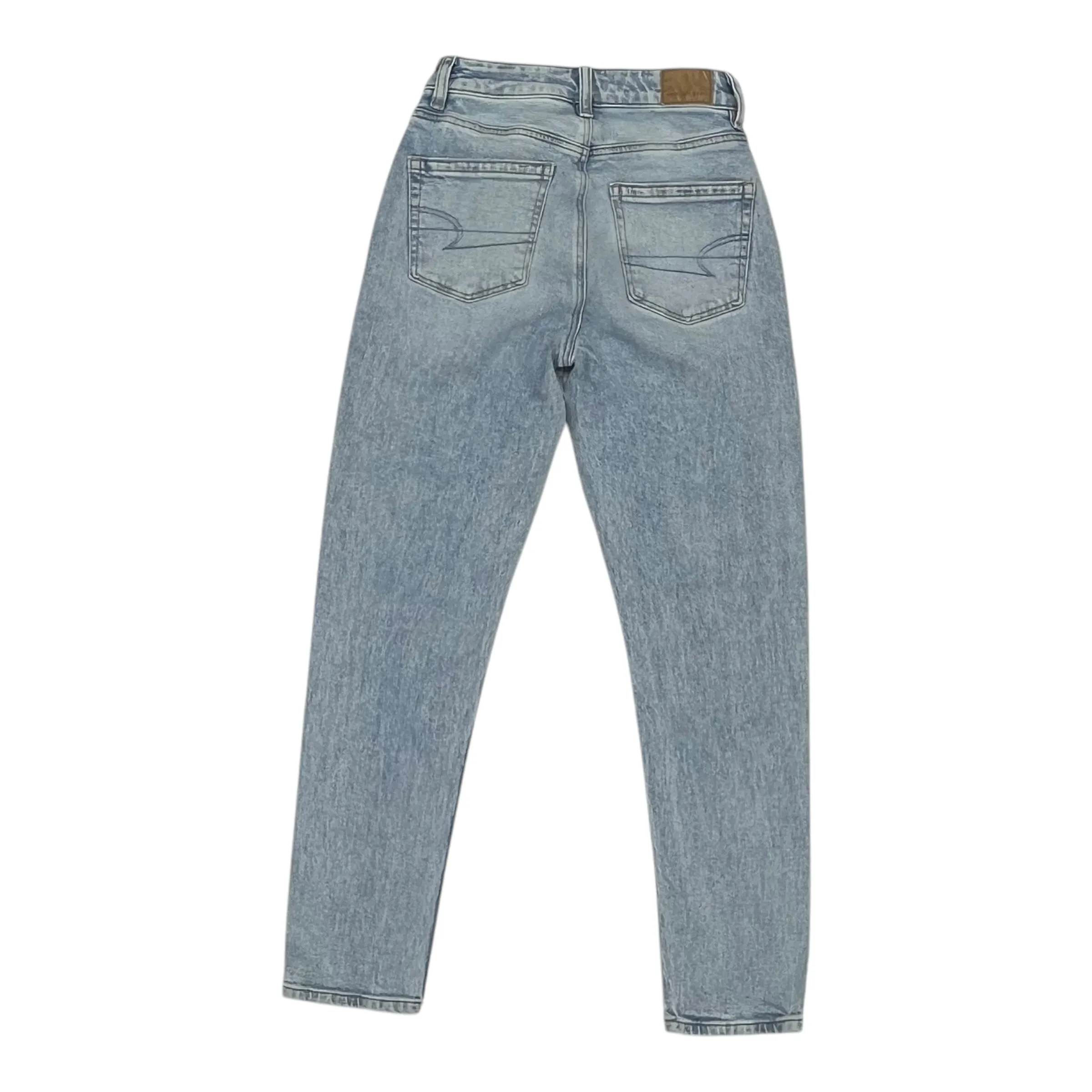 Jeans Straight By American Eagle In Blue Denim, Size:0