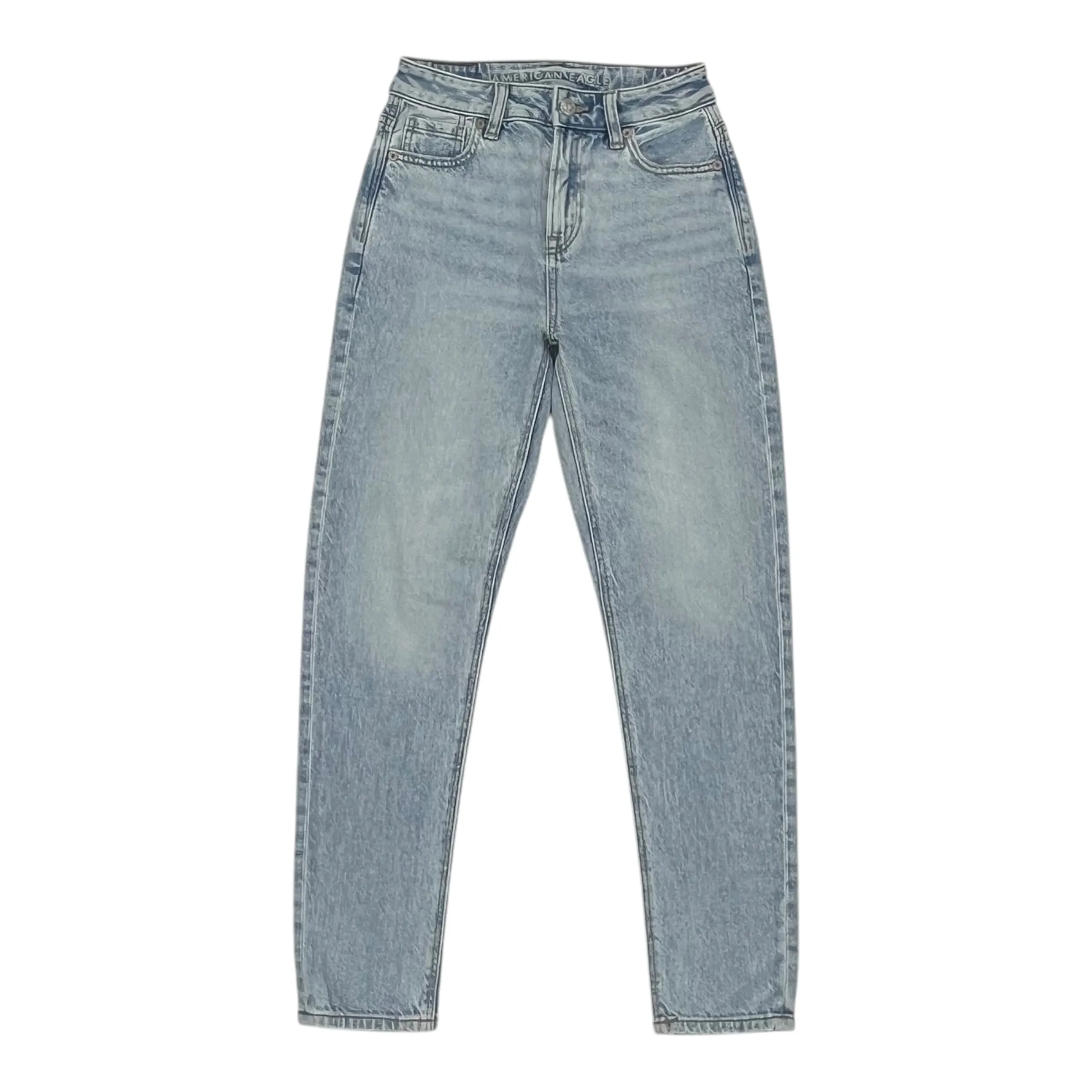 Jeans Straight By American Eagle In Blue Denim, Size:0