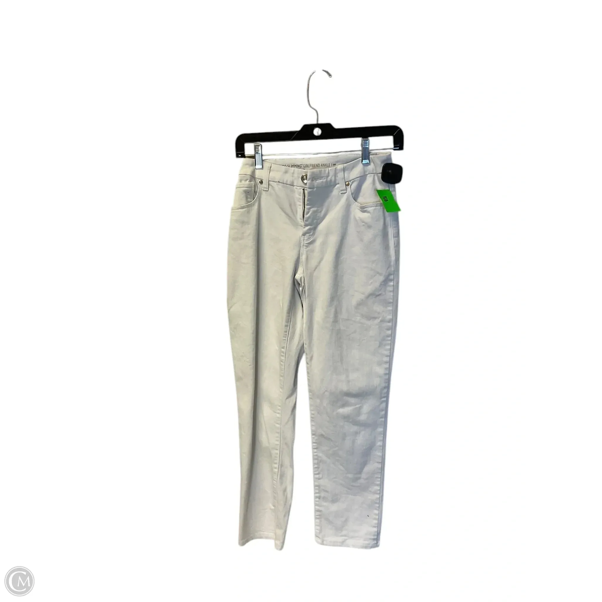 Jeans Straight By Chicos In White Denim, Size: 00