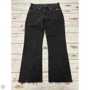 Jeans Straight By Gap In Black Denim, Size: 4