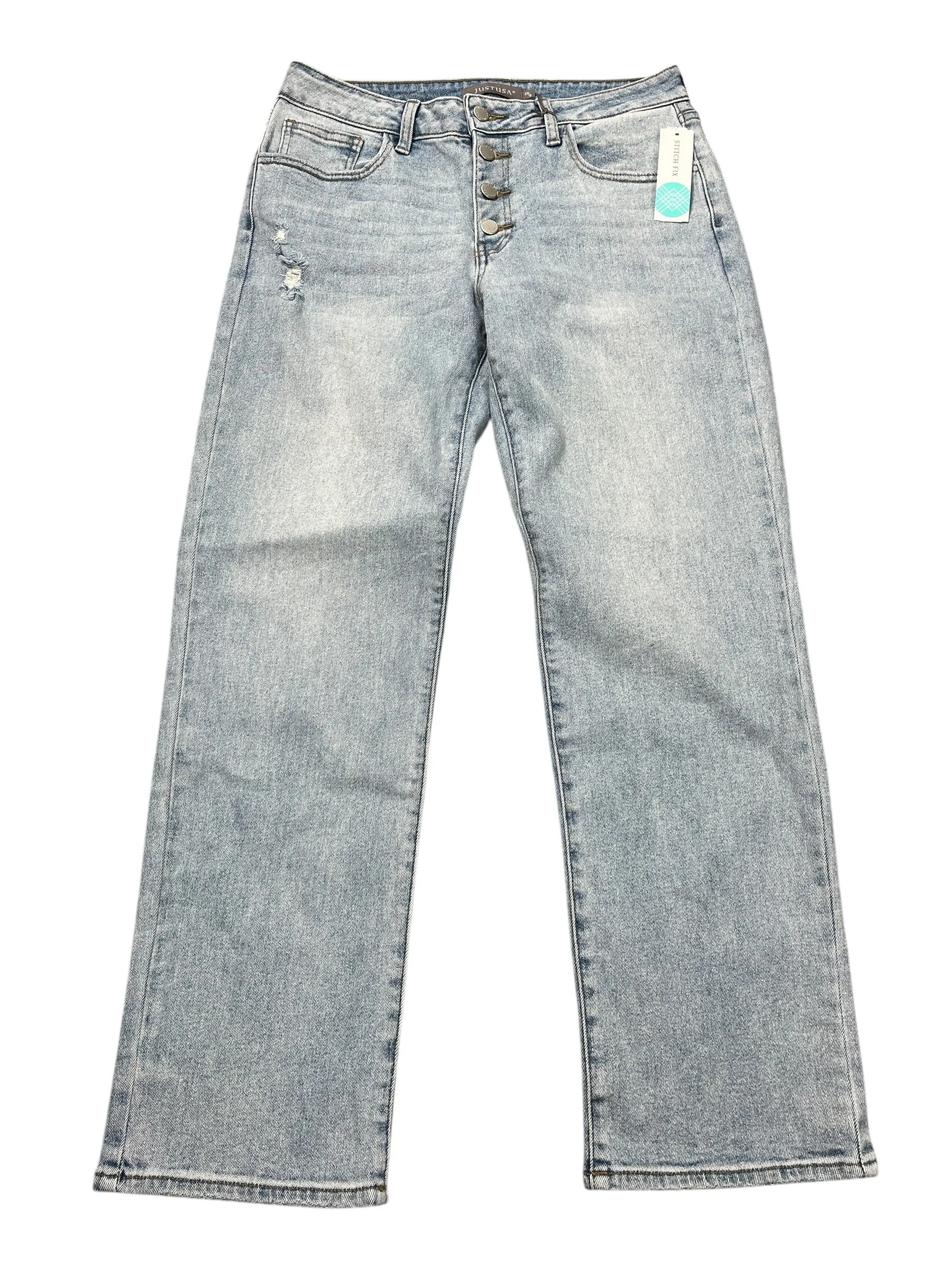 Jeans Straight By JUST USA In Blue Denim, Size:8