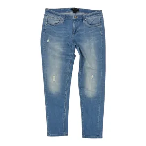 Jeans Straight By White House Black Market In Blue Denim, Size:6