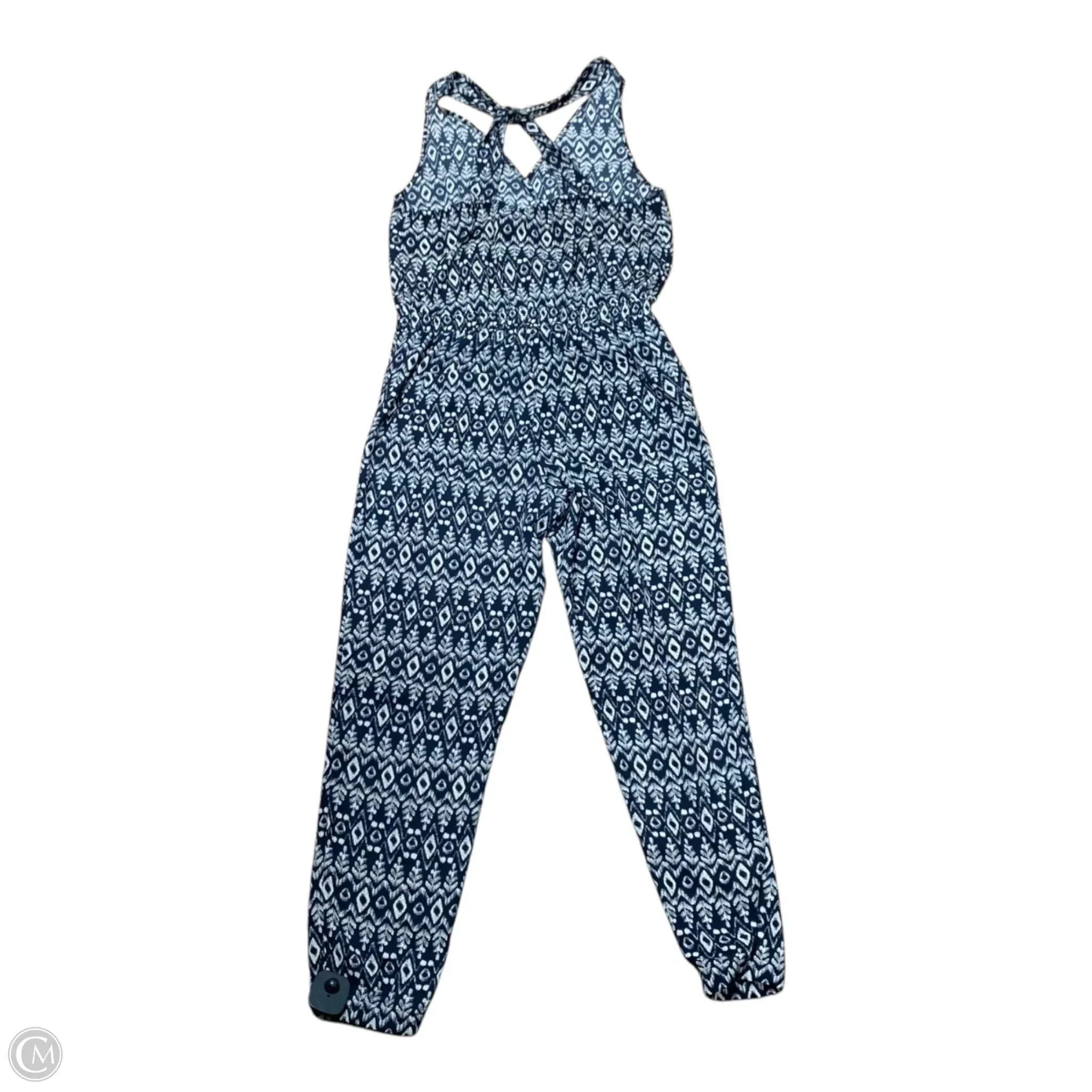 Jumpsuit By Loft In Blue & Cream, Size: Xs