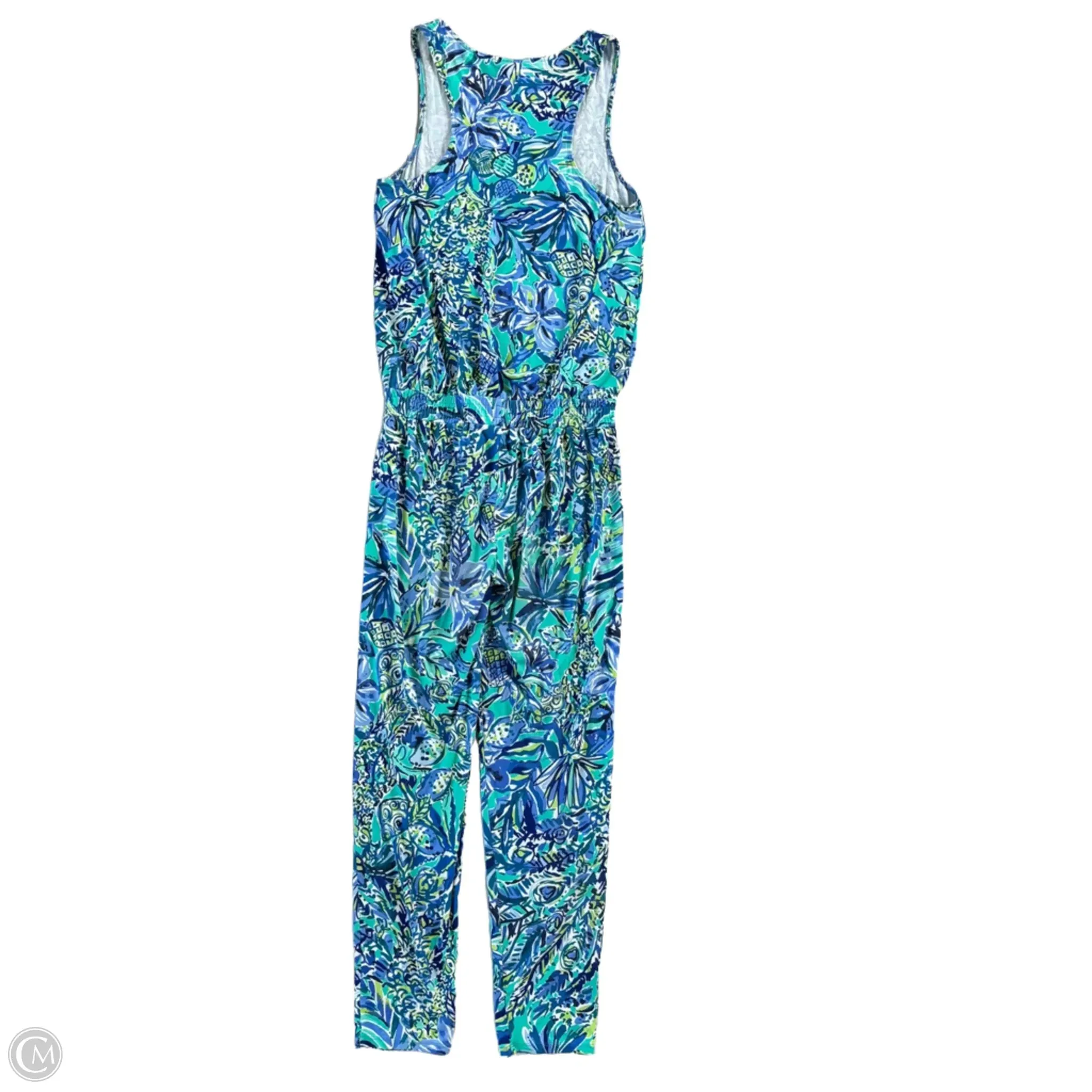 Jumpsuit Designer By Lilly Pulitzer In Blue & Green, Size: Xs