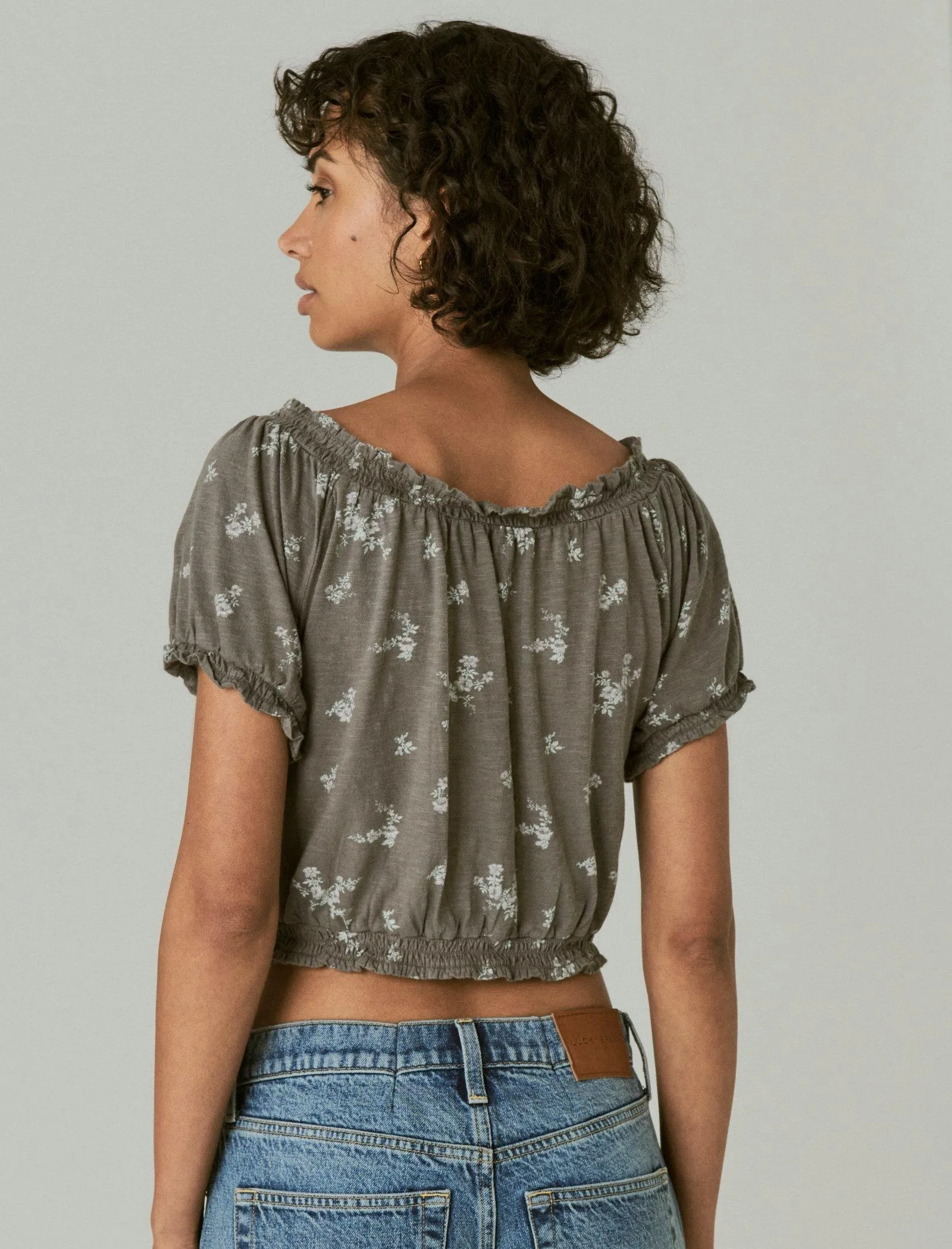 Lucky Brand Women's Feminine Bubble Hem With Buttons
