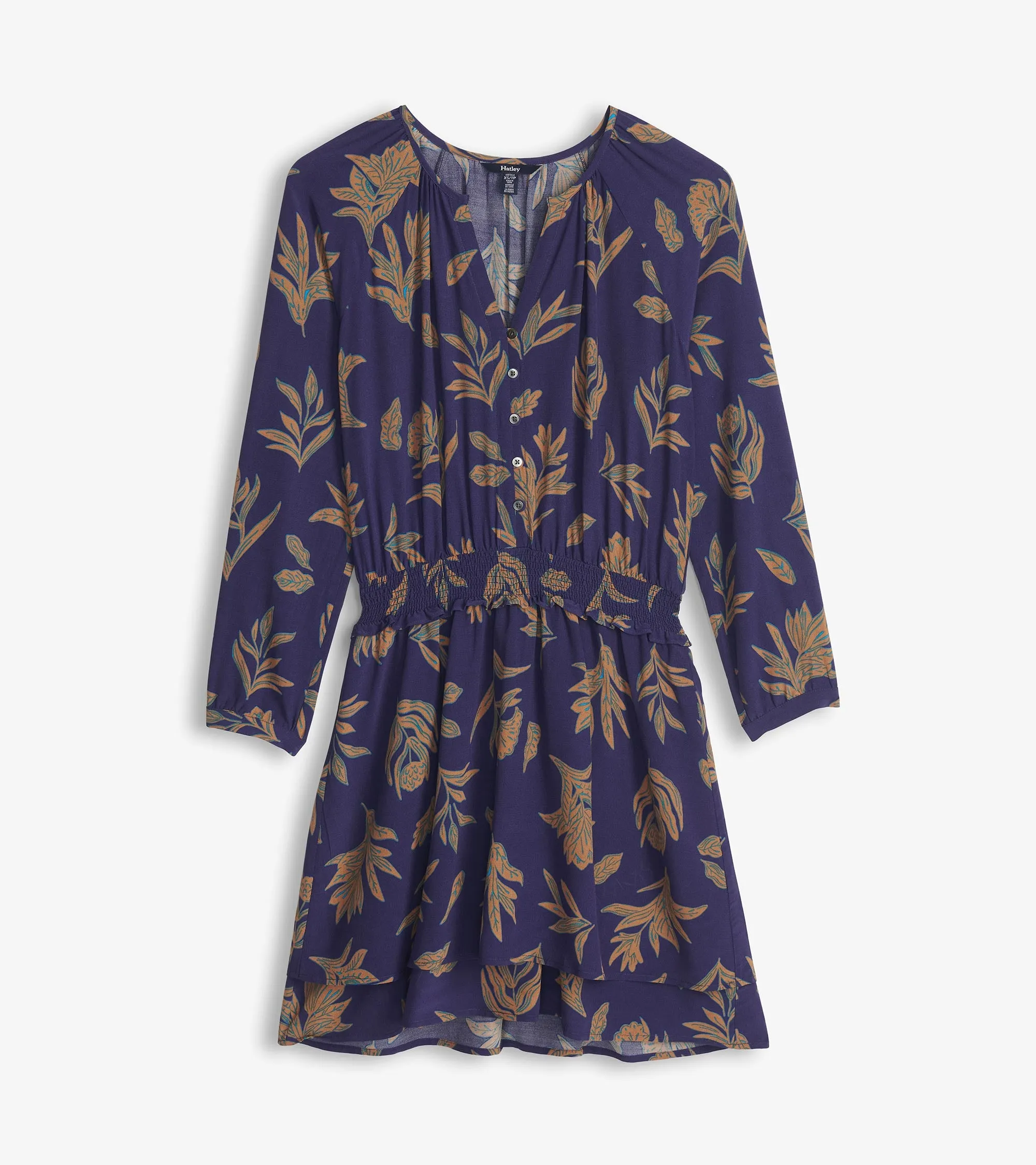 Mia Smocked Waist Dress - Line Floral -Hatley