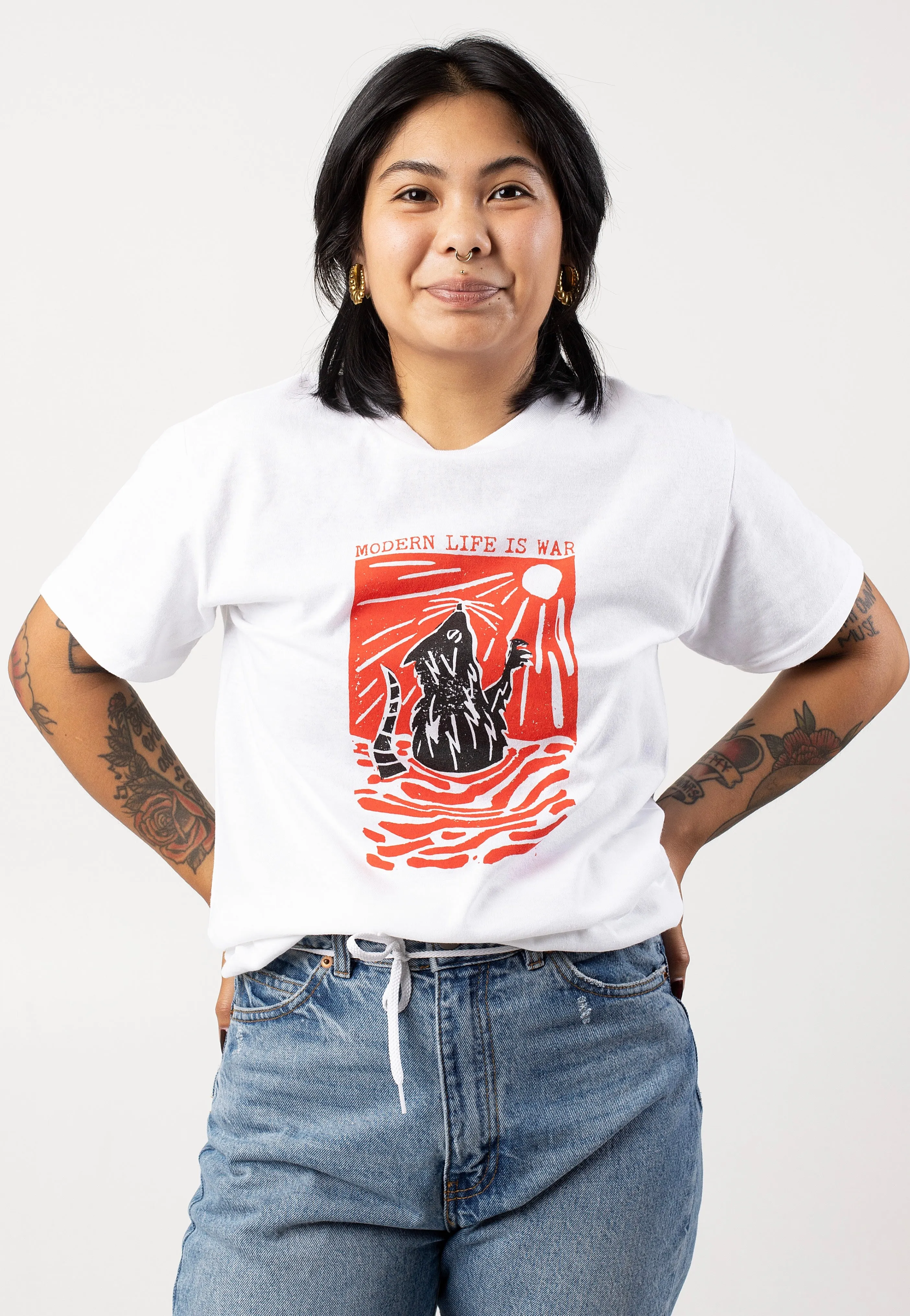 Modern Life Is War - Rat White - T-Shirt