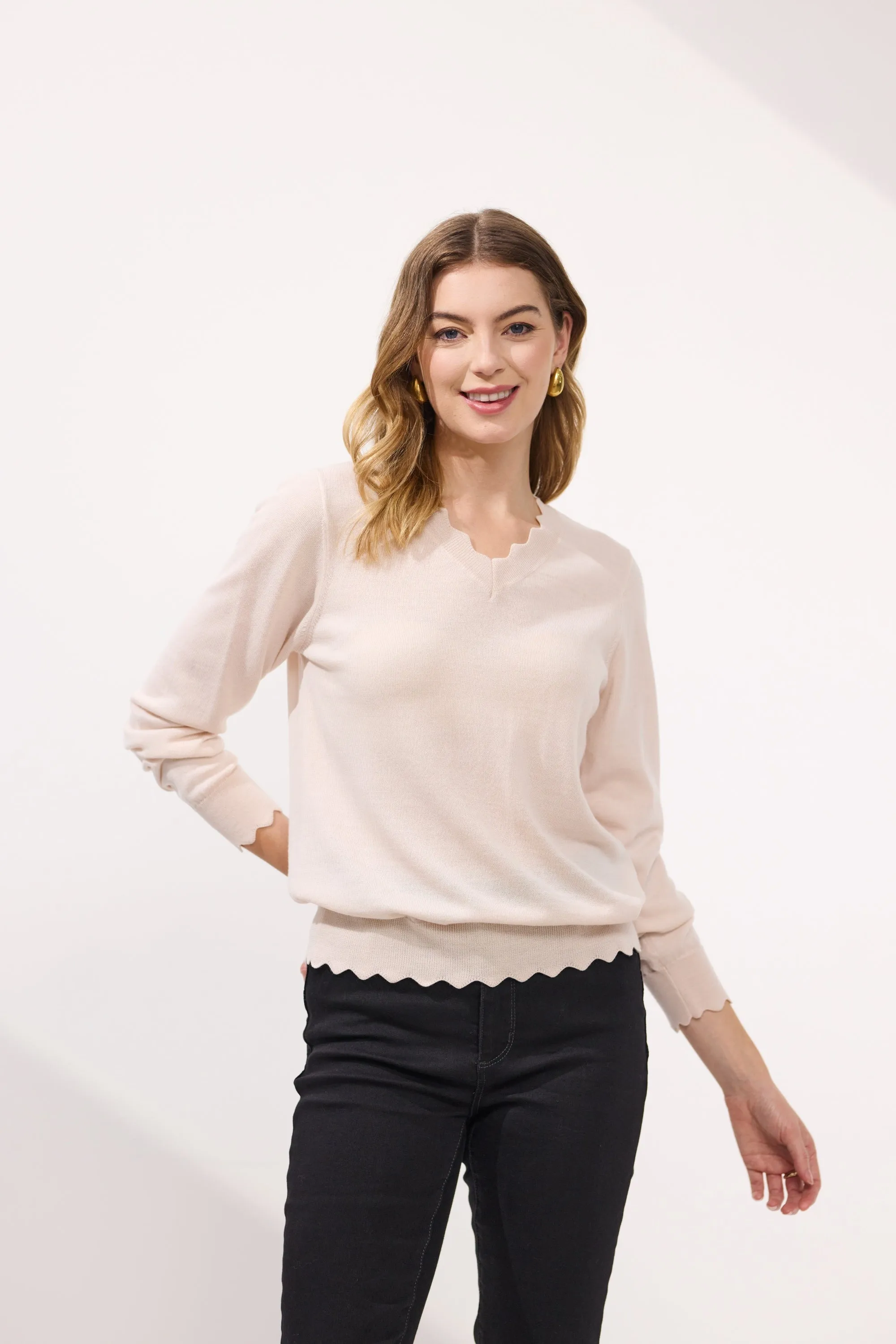 Newport - Ruby Merino Jumper - NP29197 - Oyster