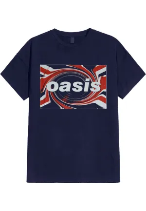 Oasis - Union Jack Navy - T-Shirt