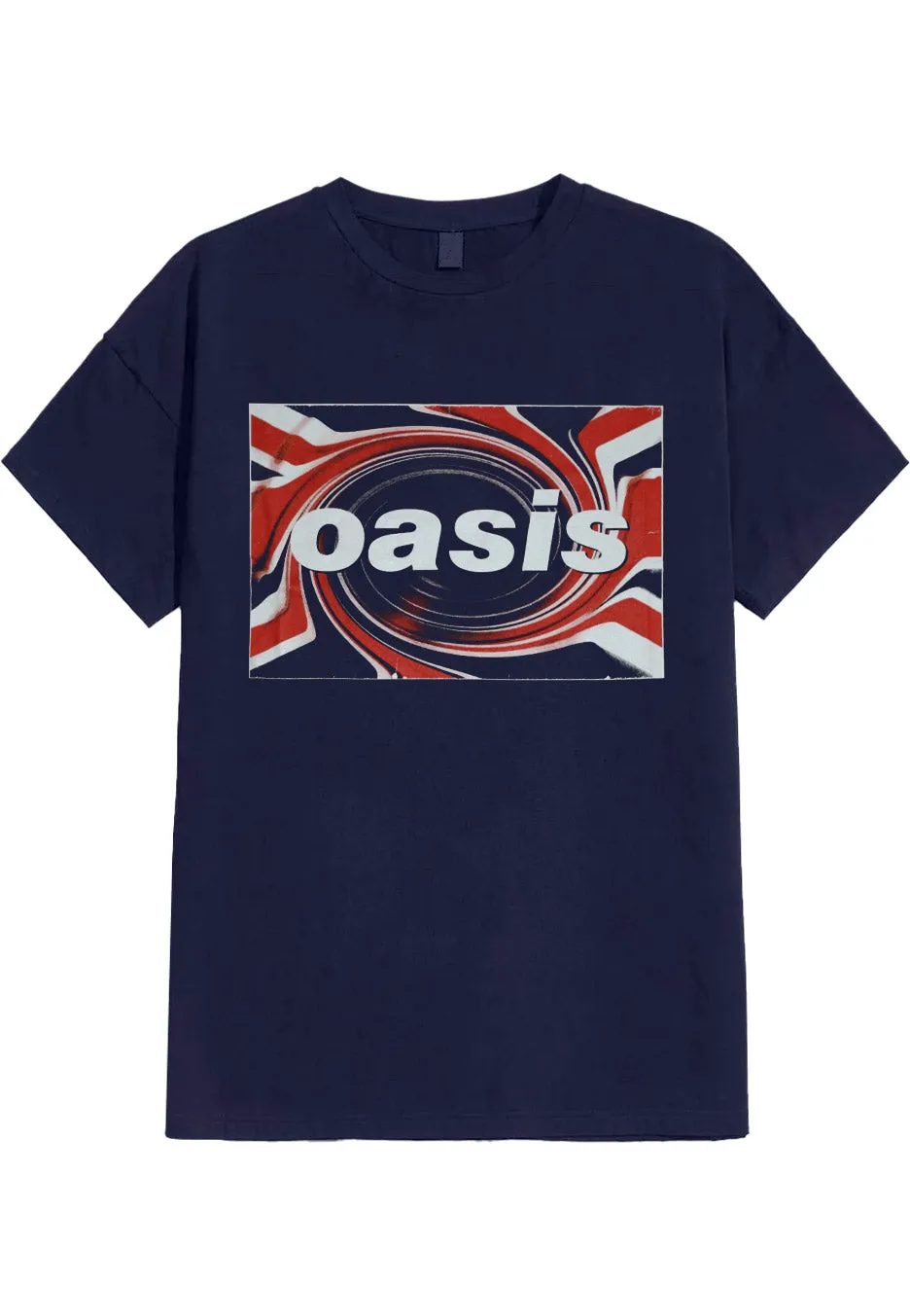 Oasis - Union Jack Navy - T-Shirt