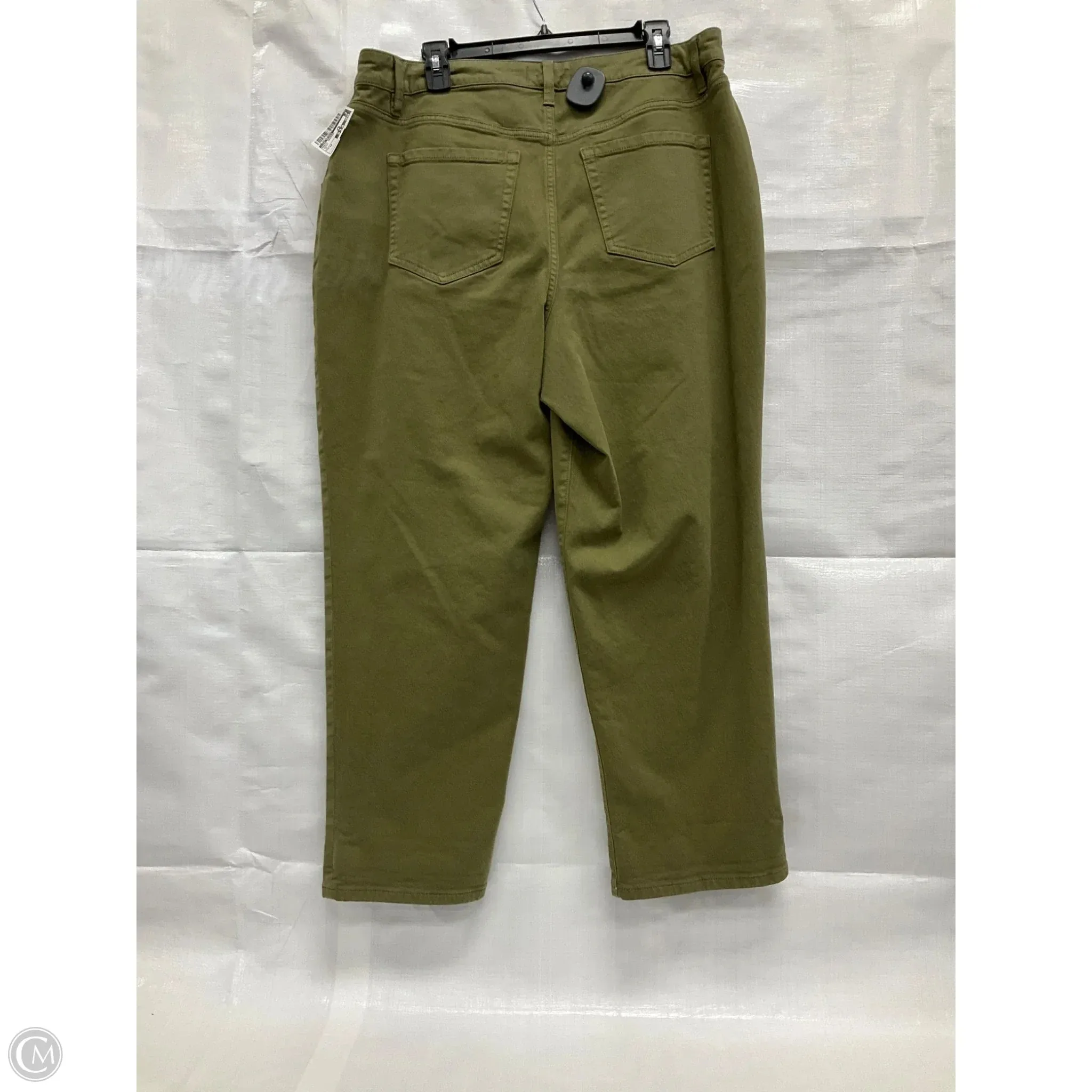 Pants Cropped By Lane Bryant In Green, Size: 14