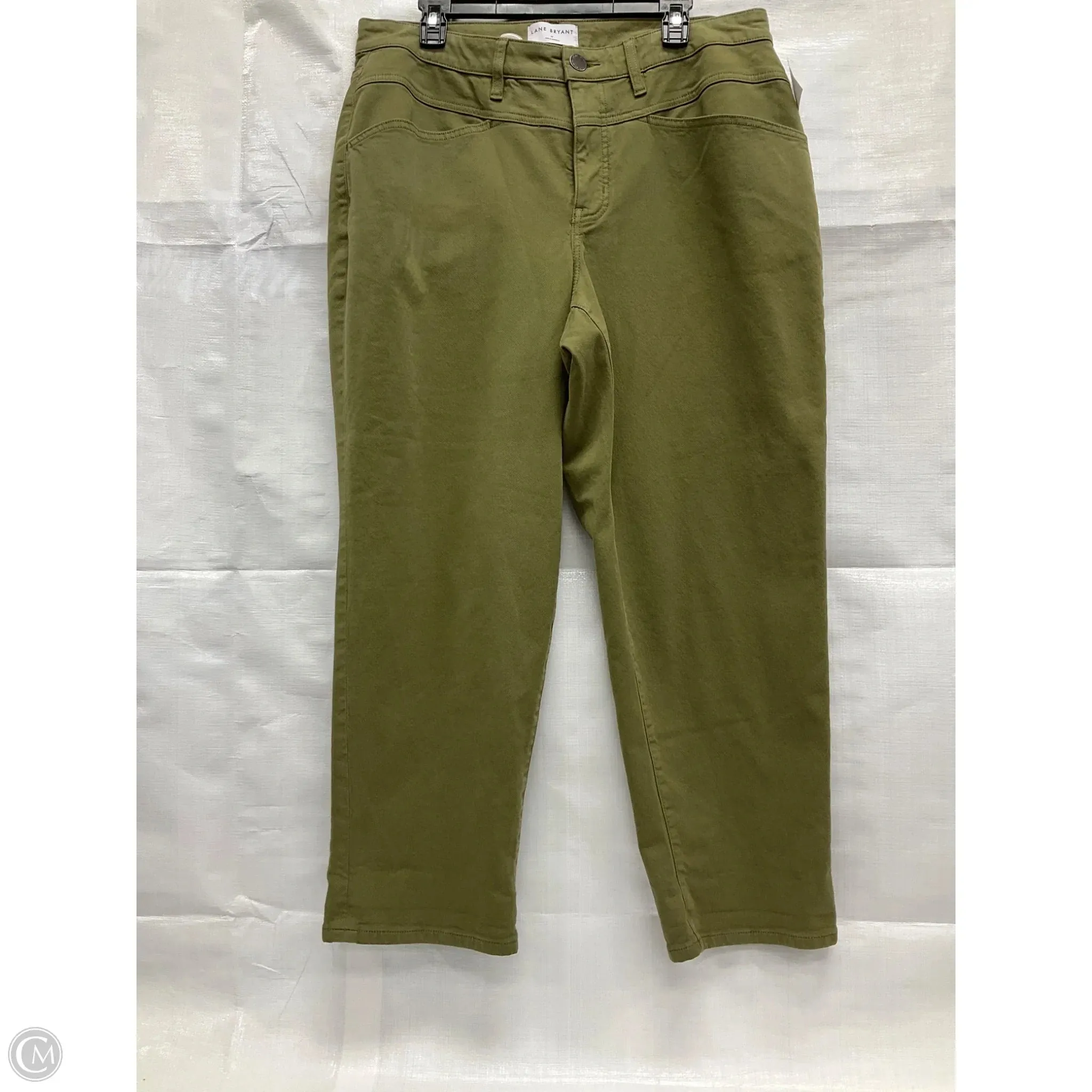 Pants Cropped By Lane Bryant In Green, Size: 14