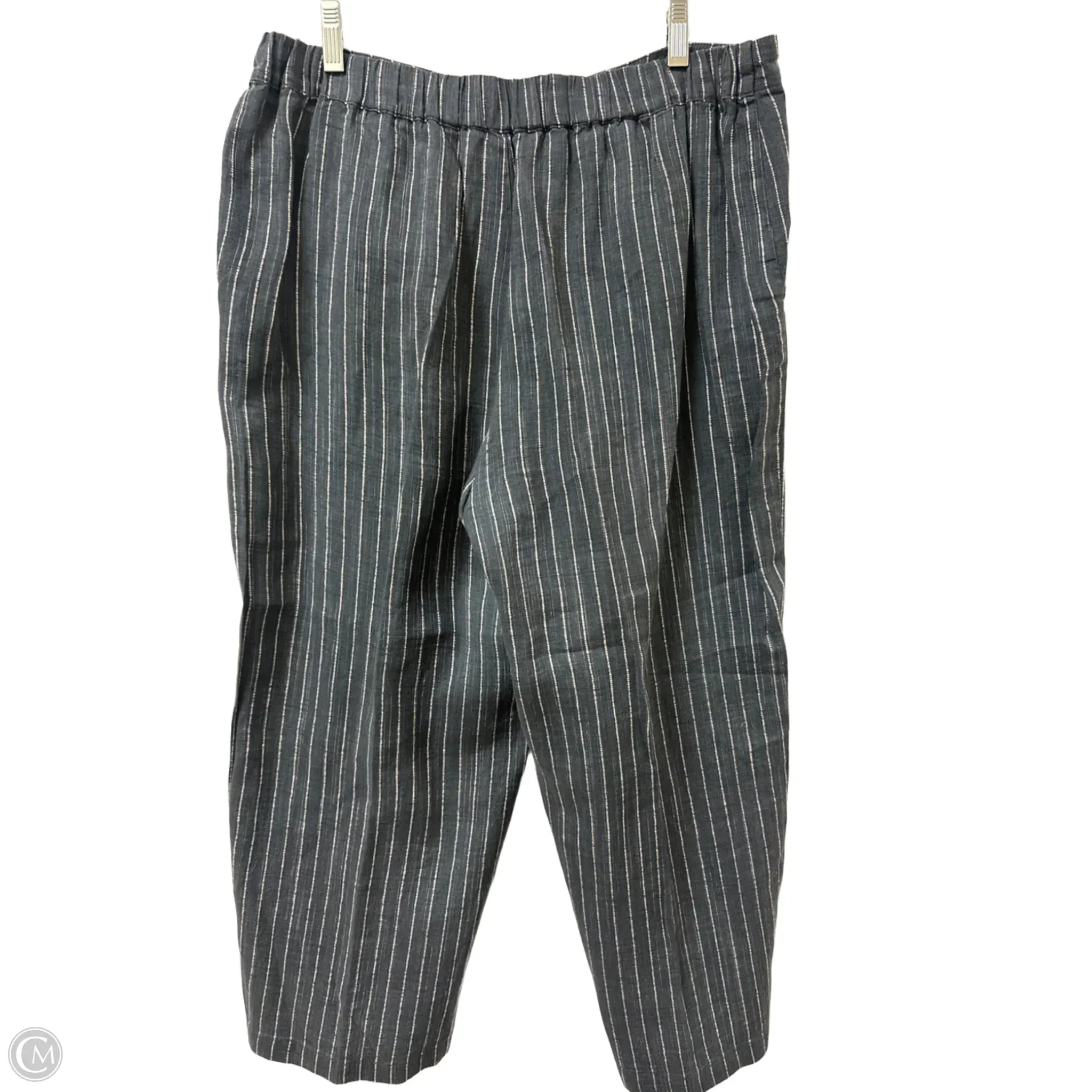 Pants Linen By Eileen Fisher In Grey, Size: S