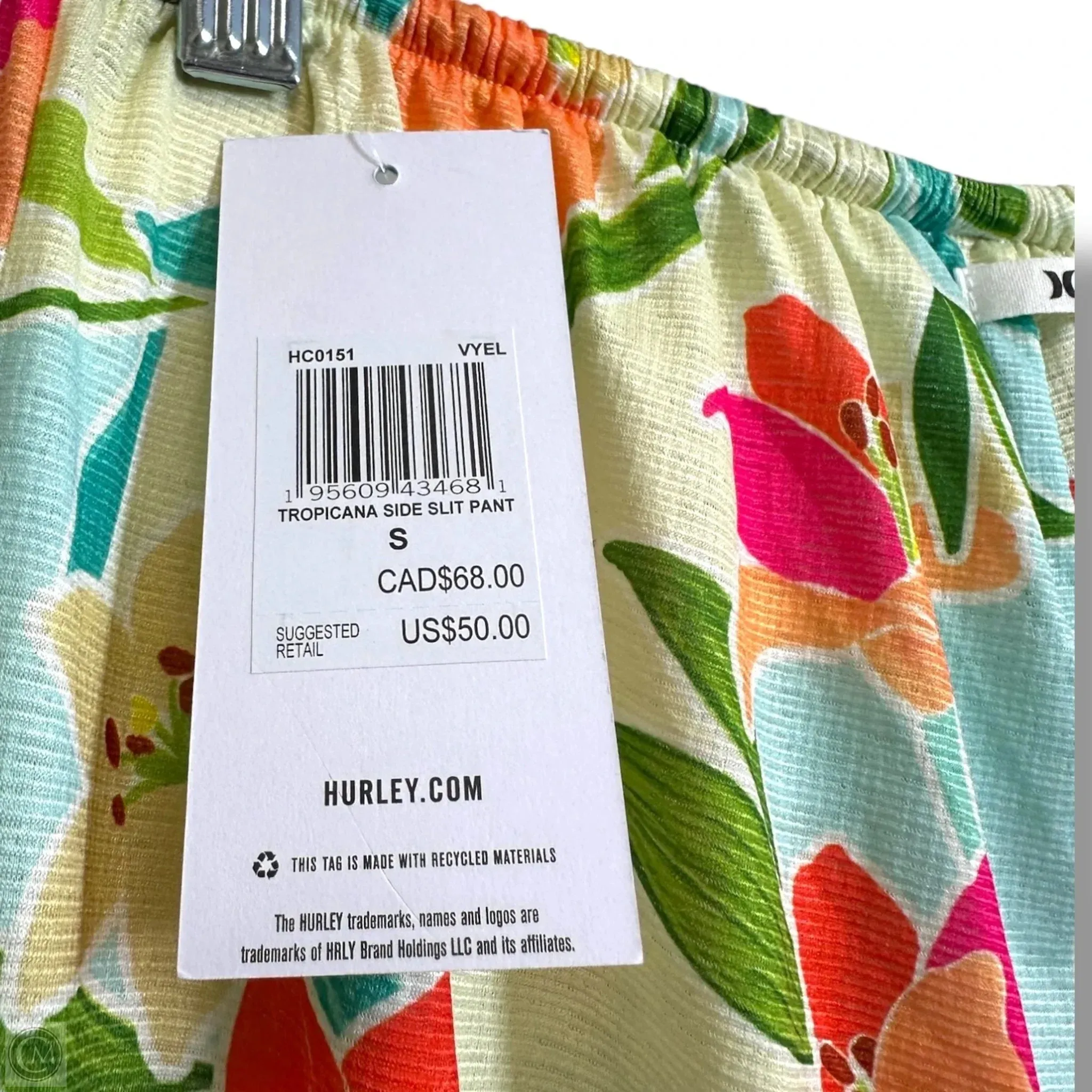 Pants Lounge By Clothes Mentor In Tropical Print, Size: S