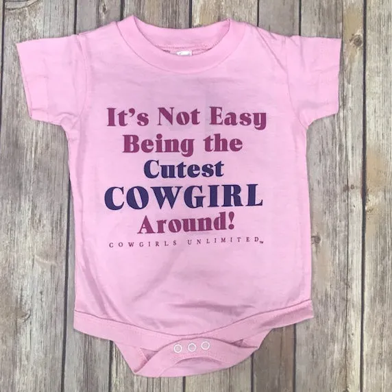 Pink Cutest Cowgirl Around Onesie