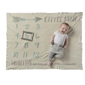 "Little Man" First Years Milestone Blanket